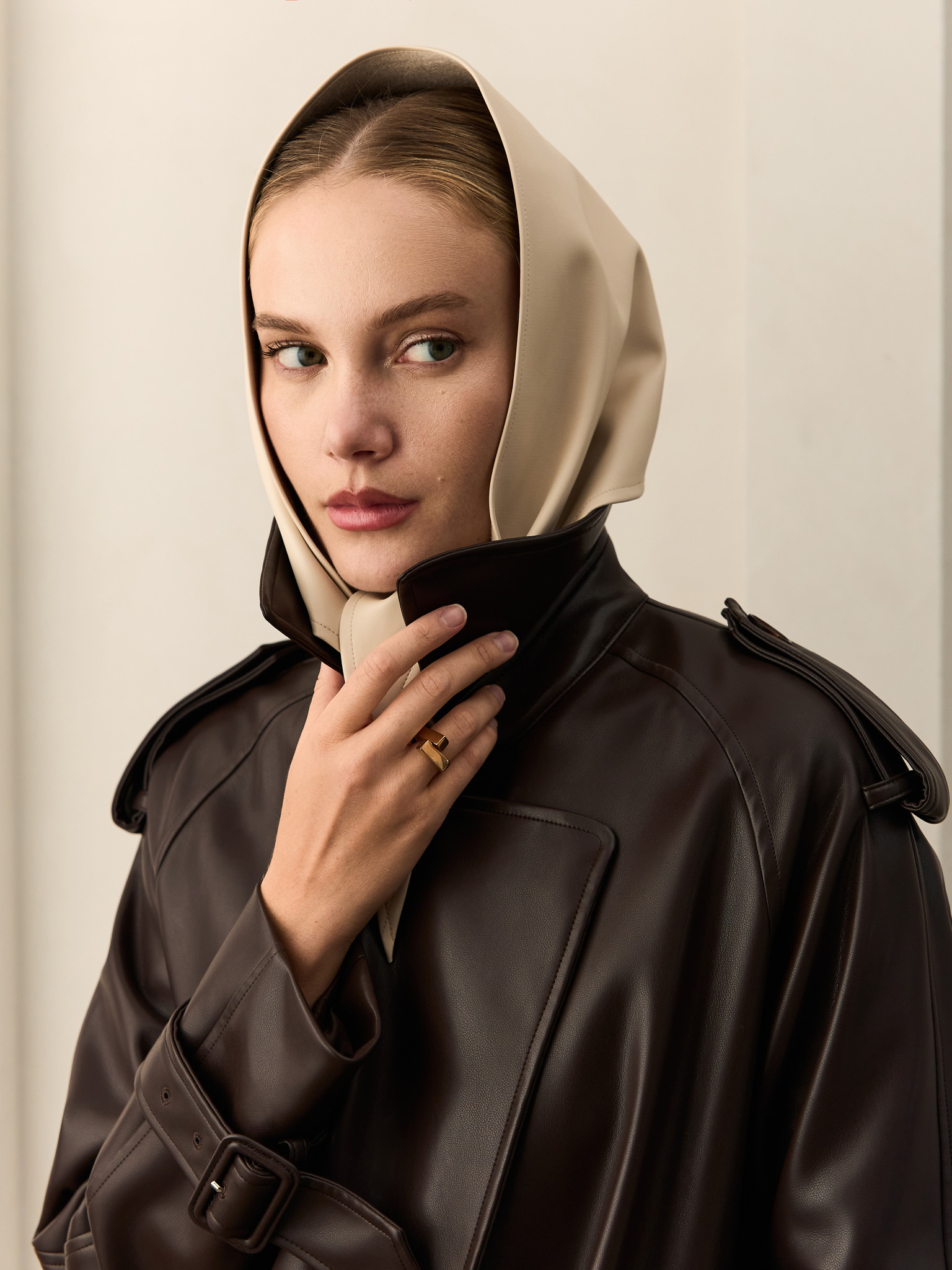 Eco-leather headscarf