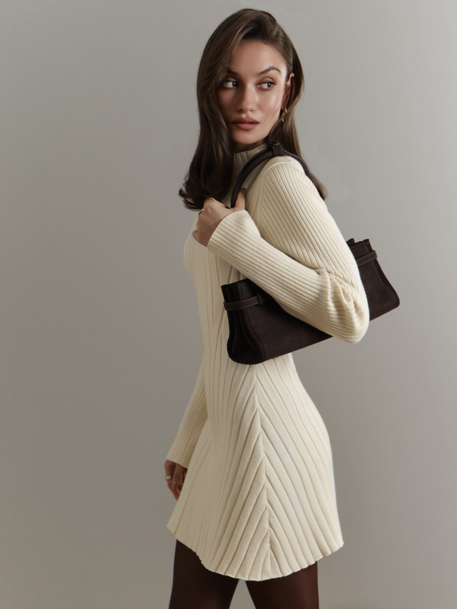 Mini dress in knitted jersey