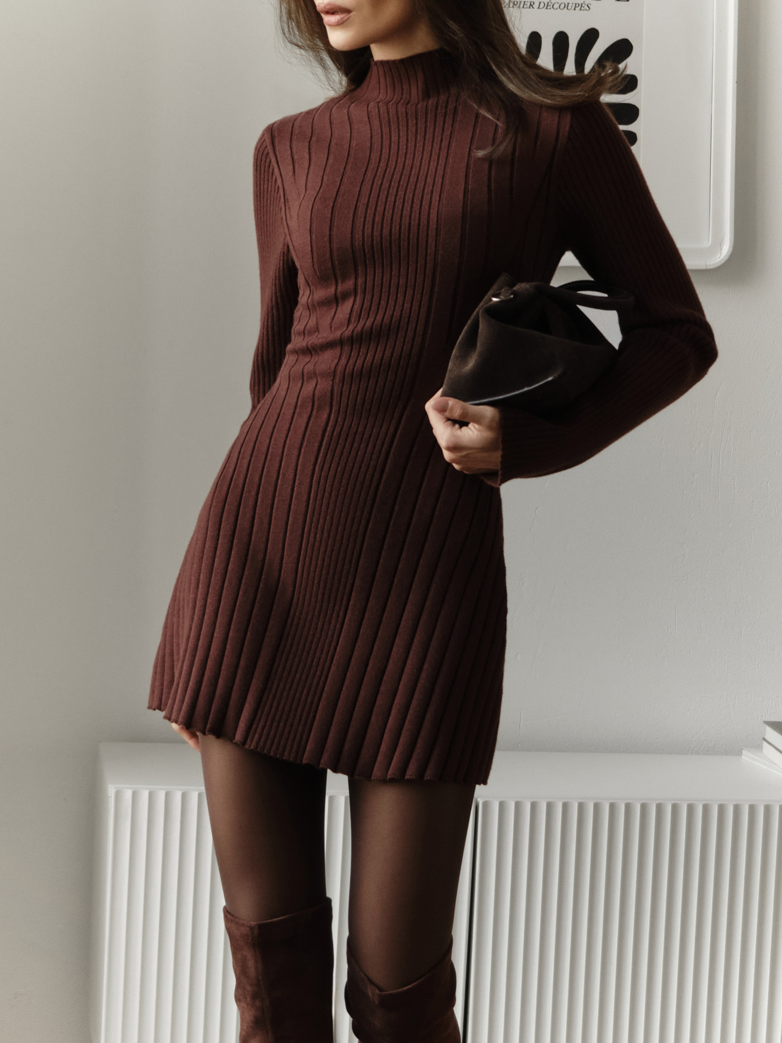 Minikleid aus gestricktem Jersey