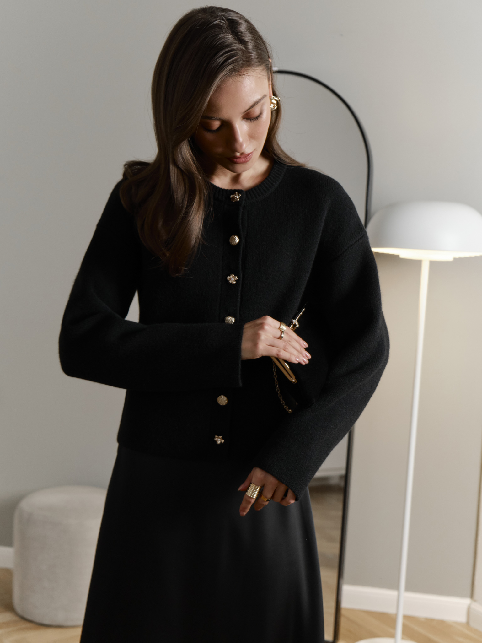 Loose knitted cardigan