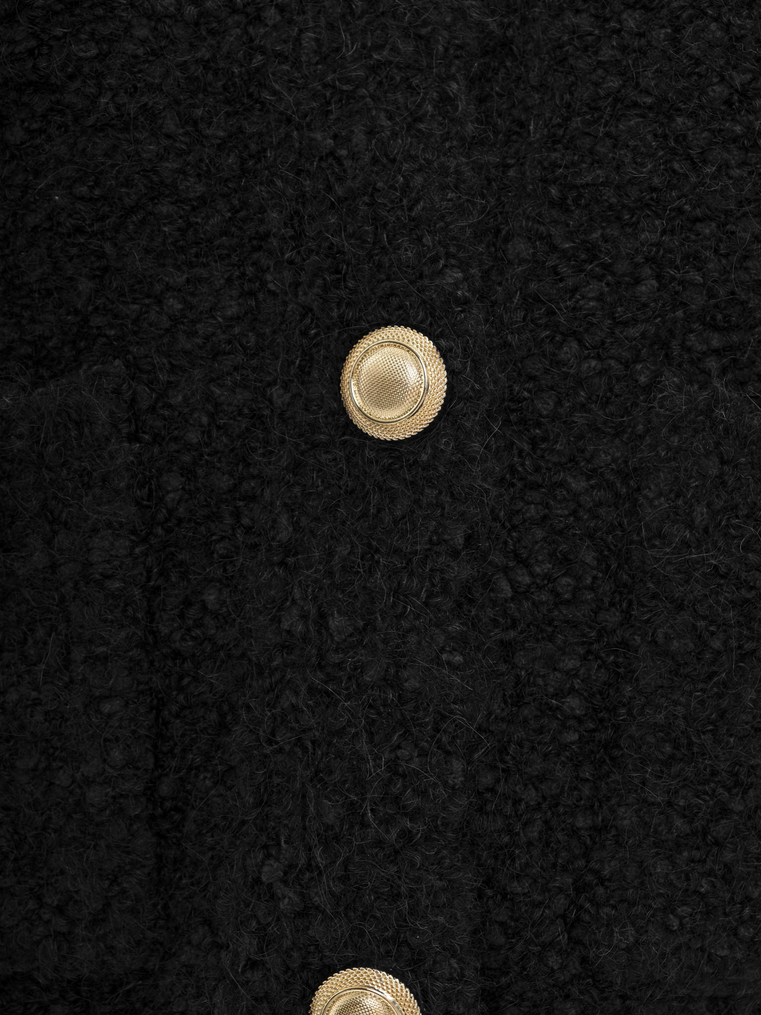 Straight fluffy knit cardigan