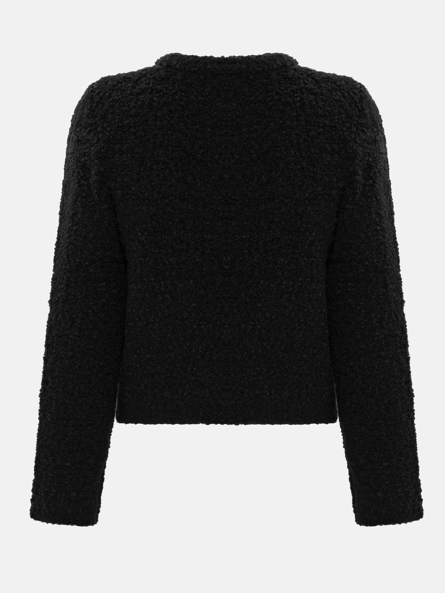 Straight fluffy knit cardigan