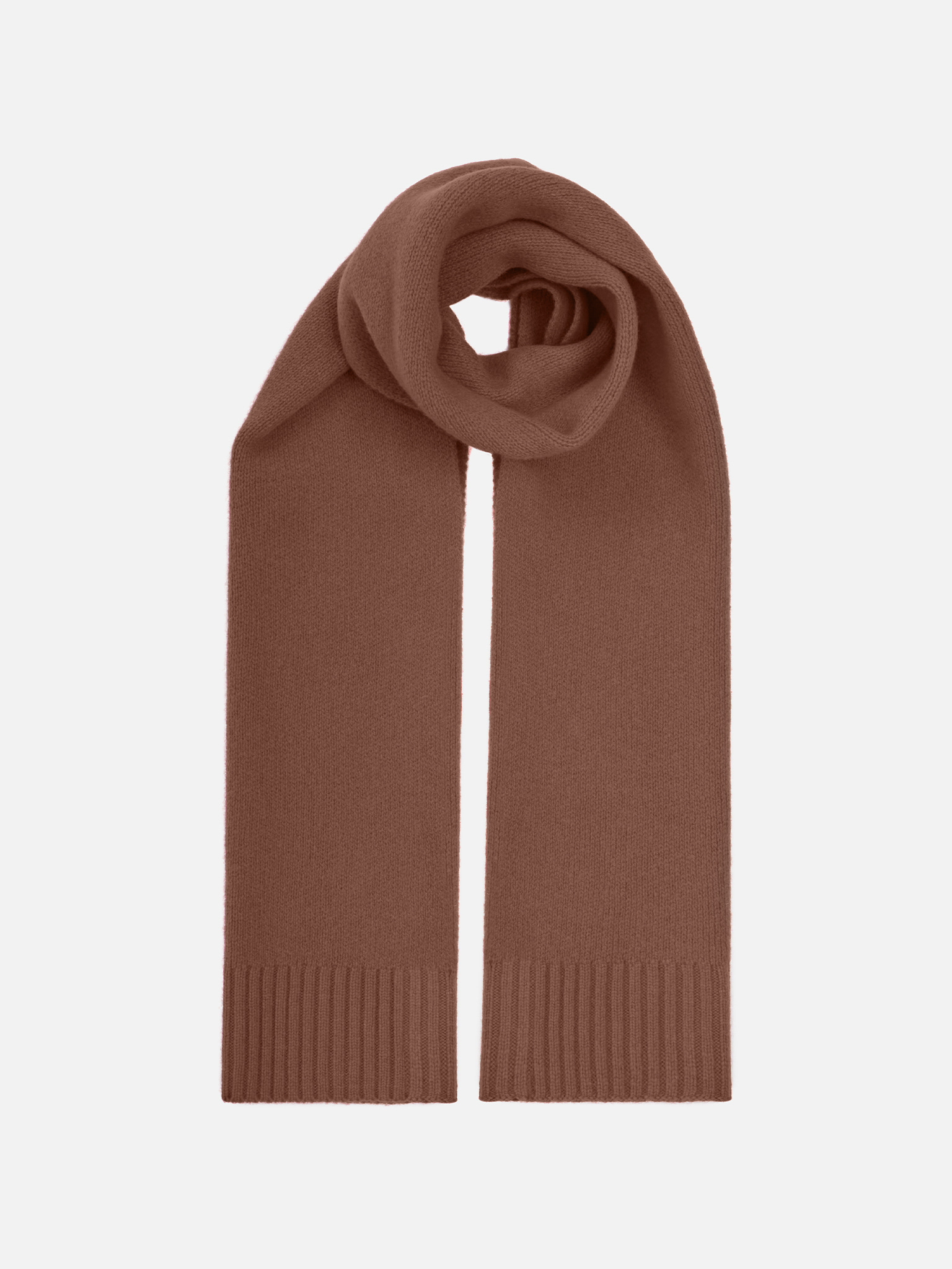 Woollen scarf with ribbed edges