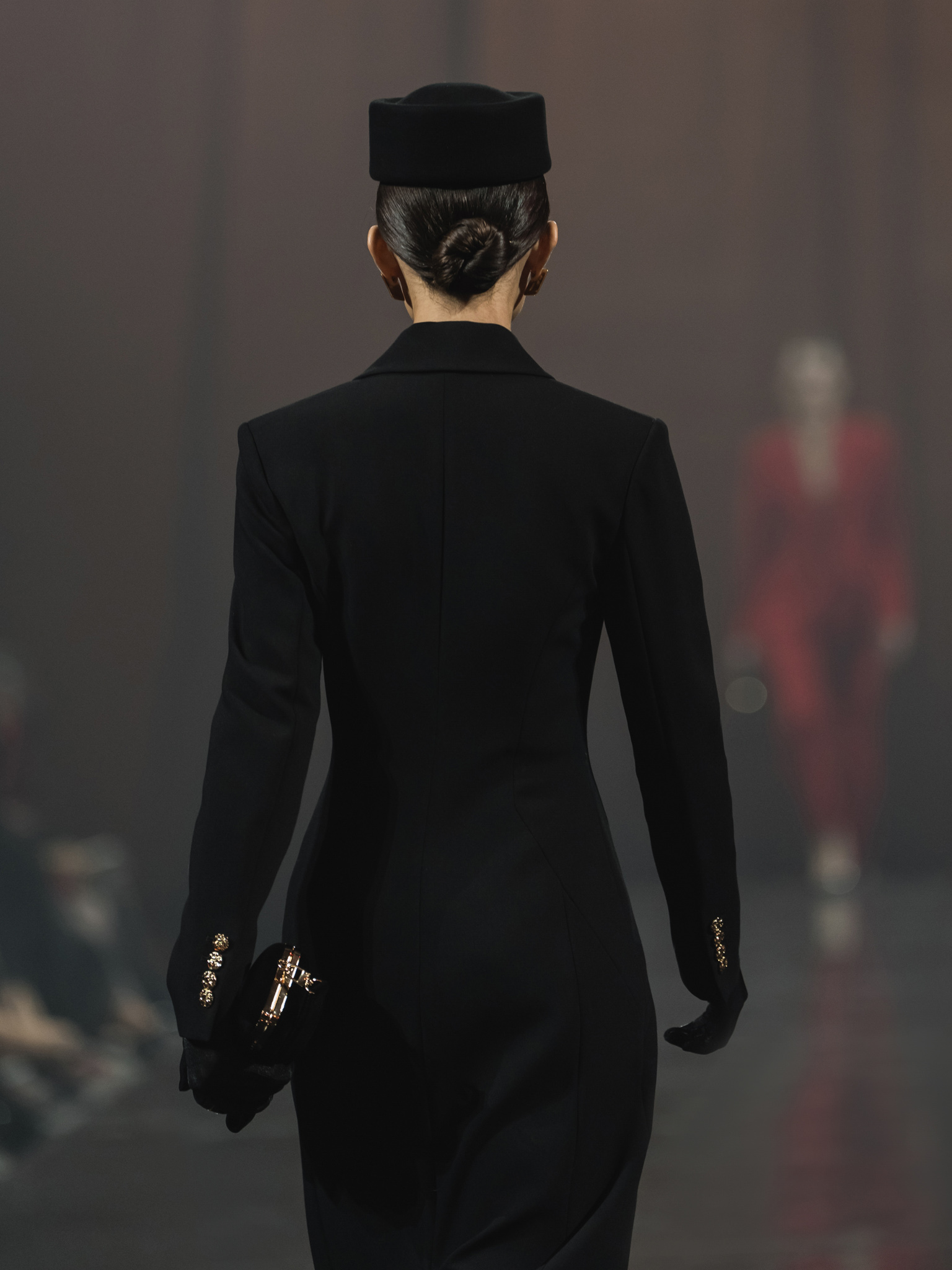 Maxi blazer dress with skirt slits