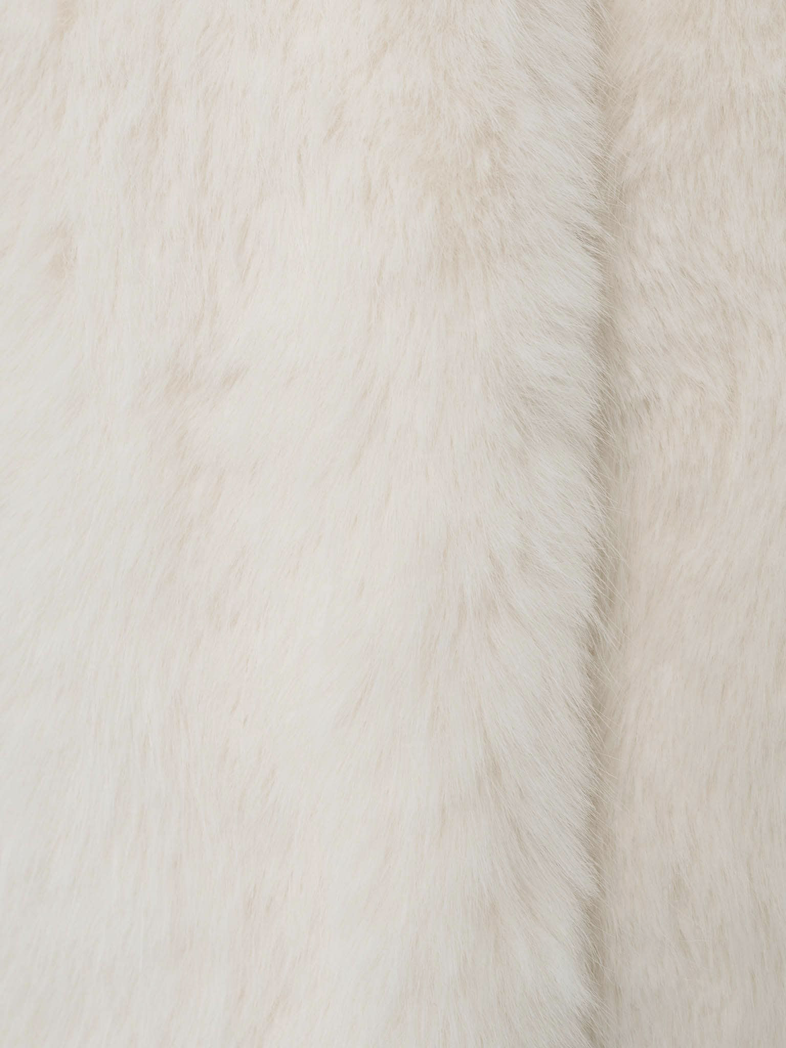 Short eco-fur coat without collar