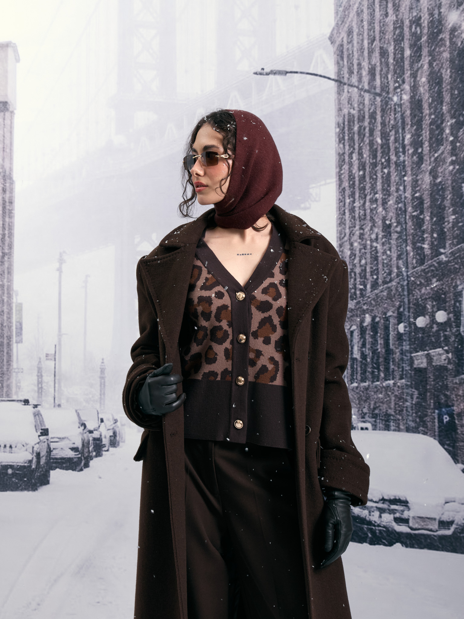 Косынка из вязаного трикотажа