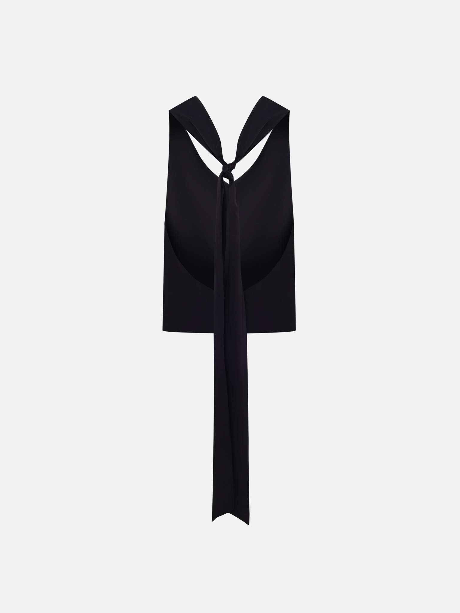 Satin top with neck ribbons