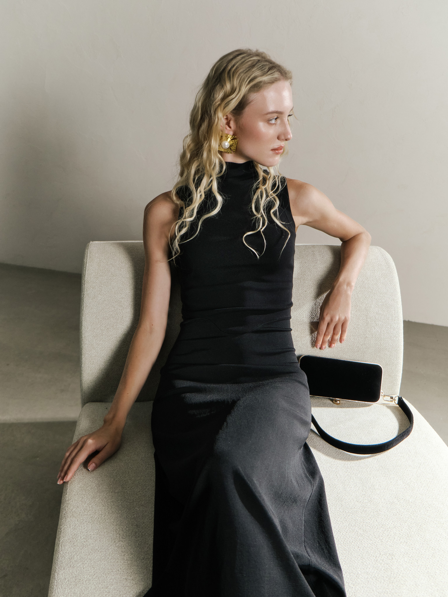 Sleeveless fitted maxi dress