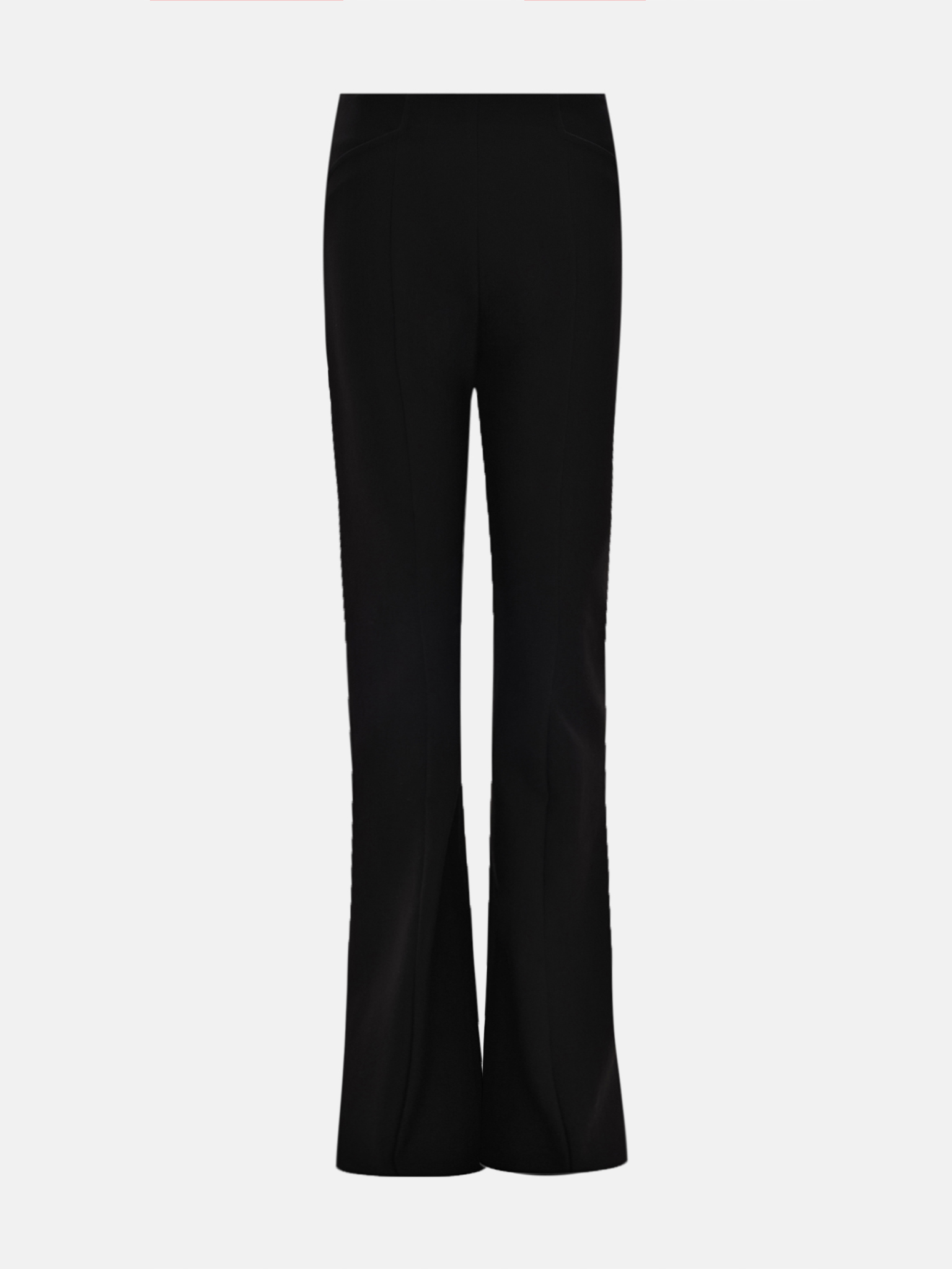 Flared trousers in suiting fabric