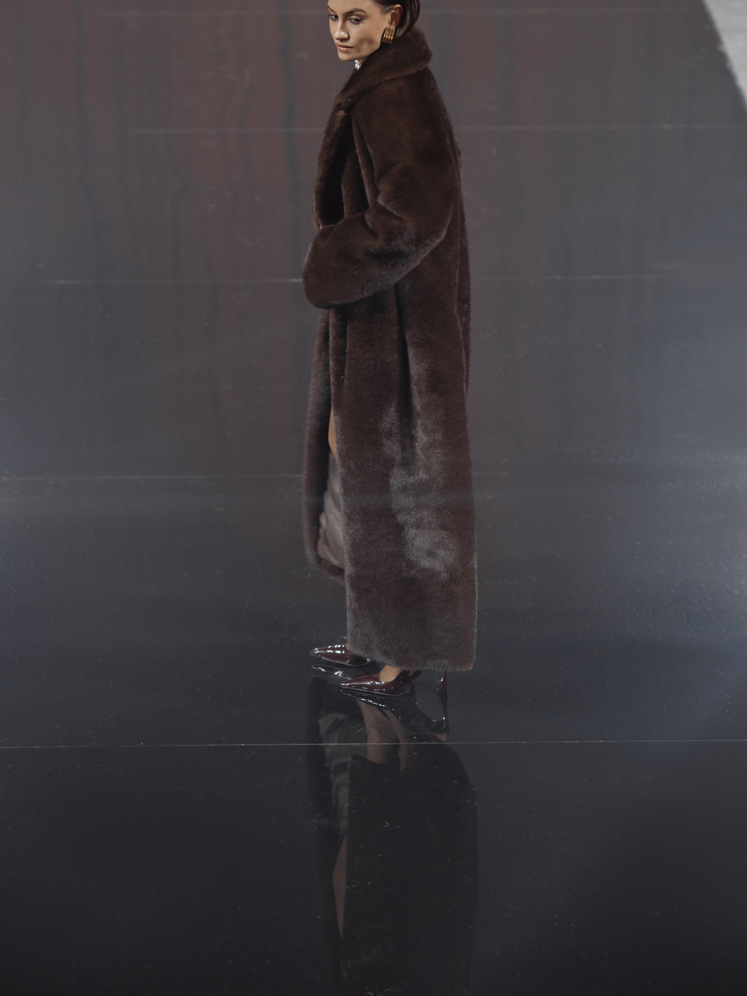 Maxi length eco-coat