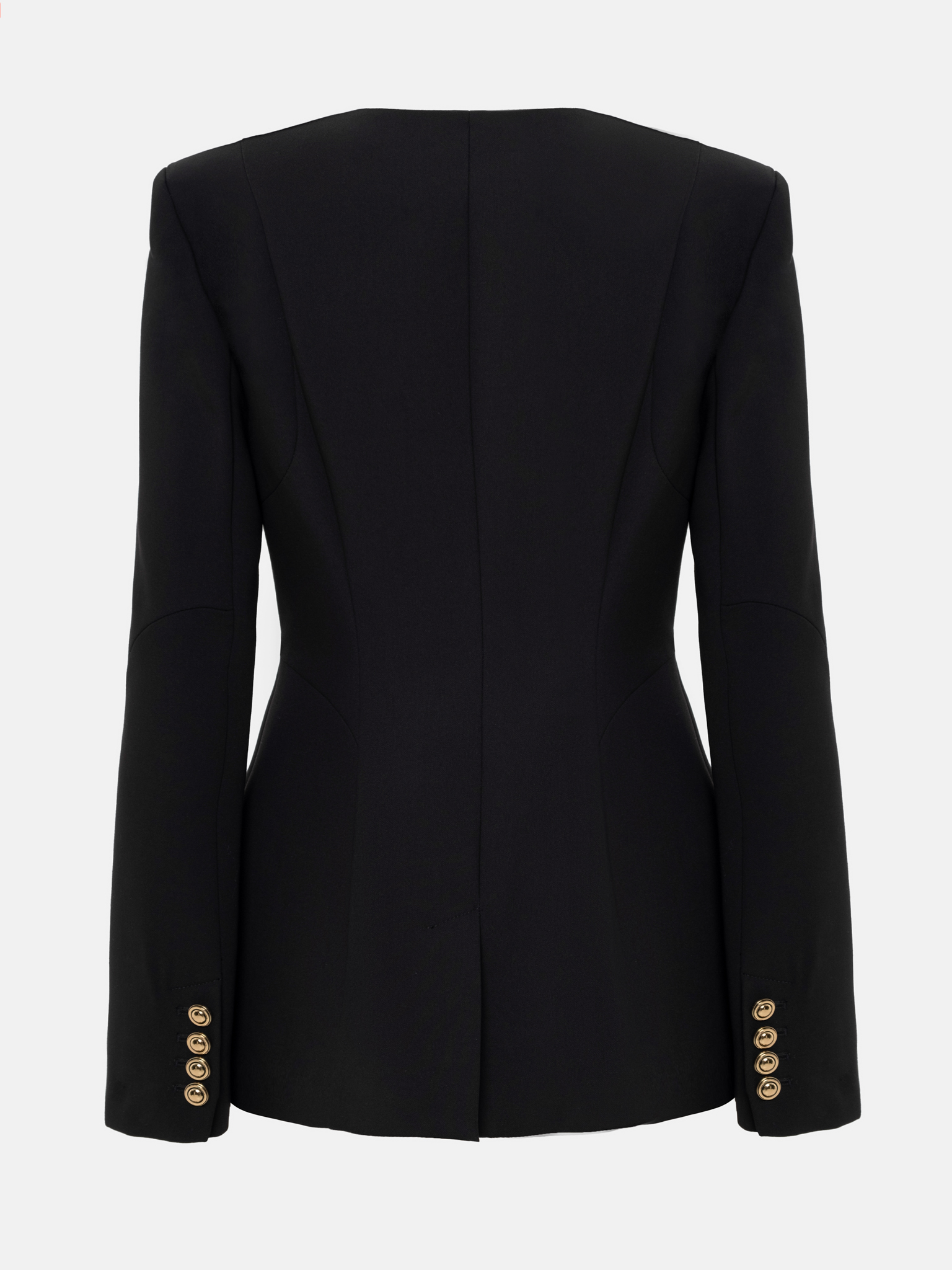 Fitted blazer without collar