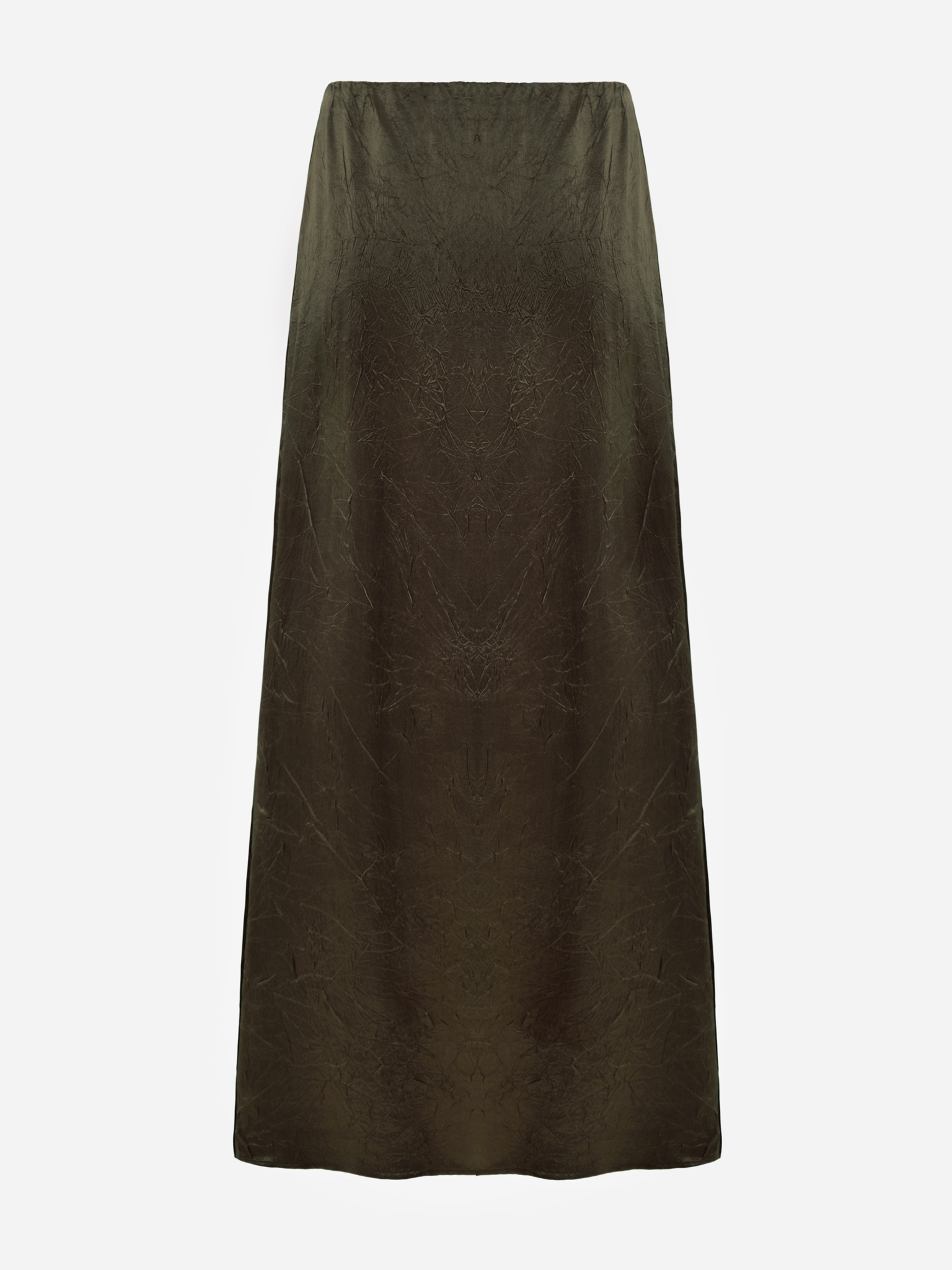 Maxi skirt in crumpled-effect fabric