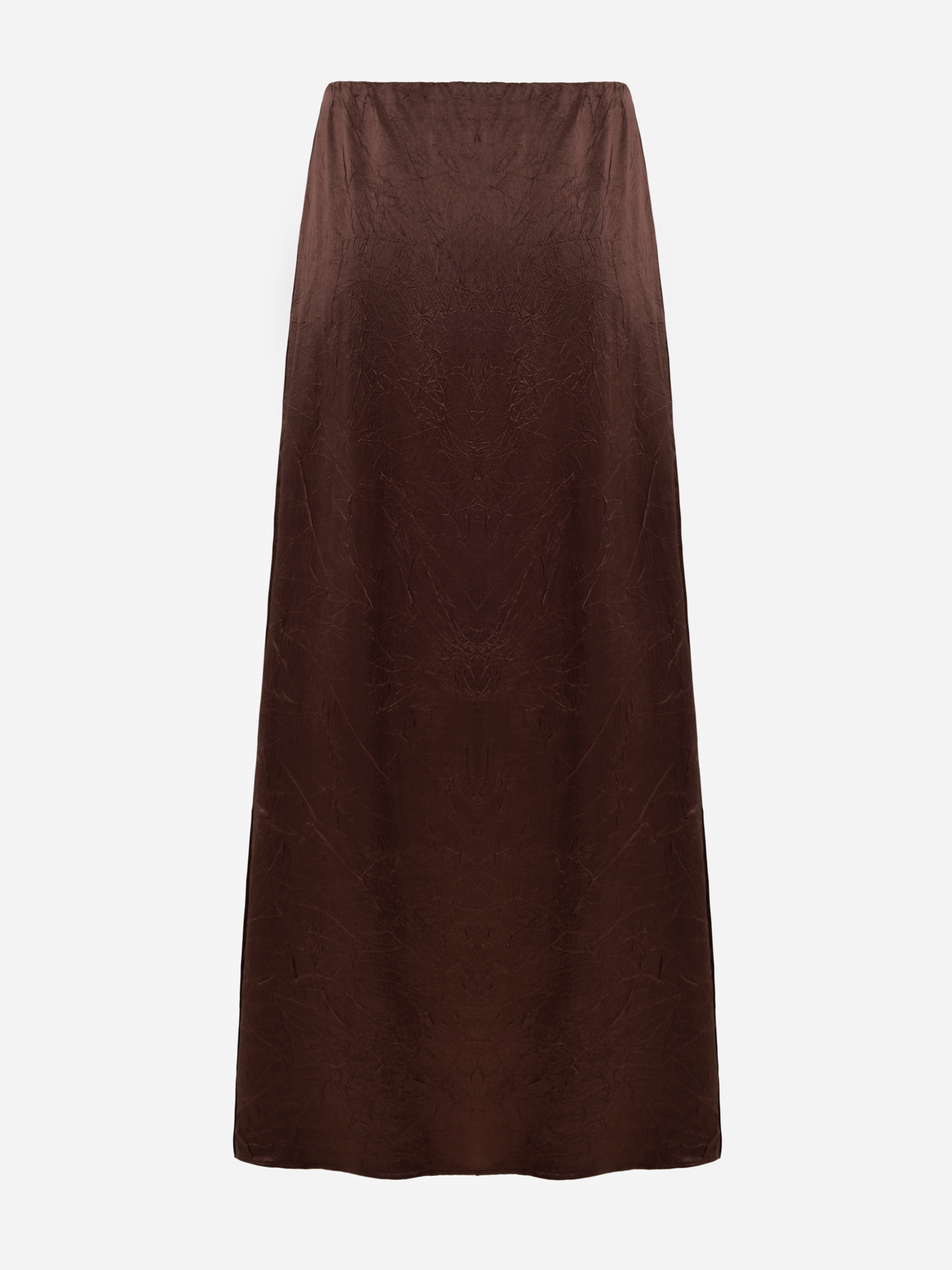 Maxi skirt in crumpled-effect fabric