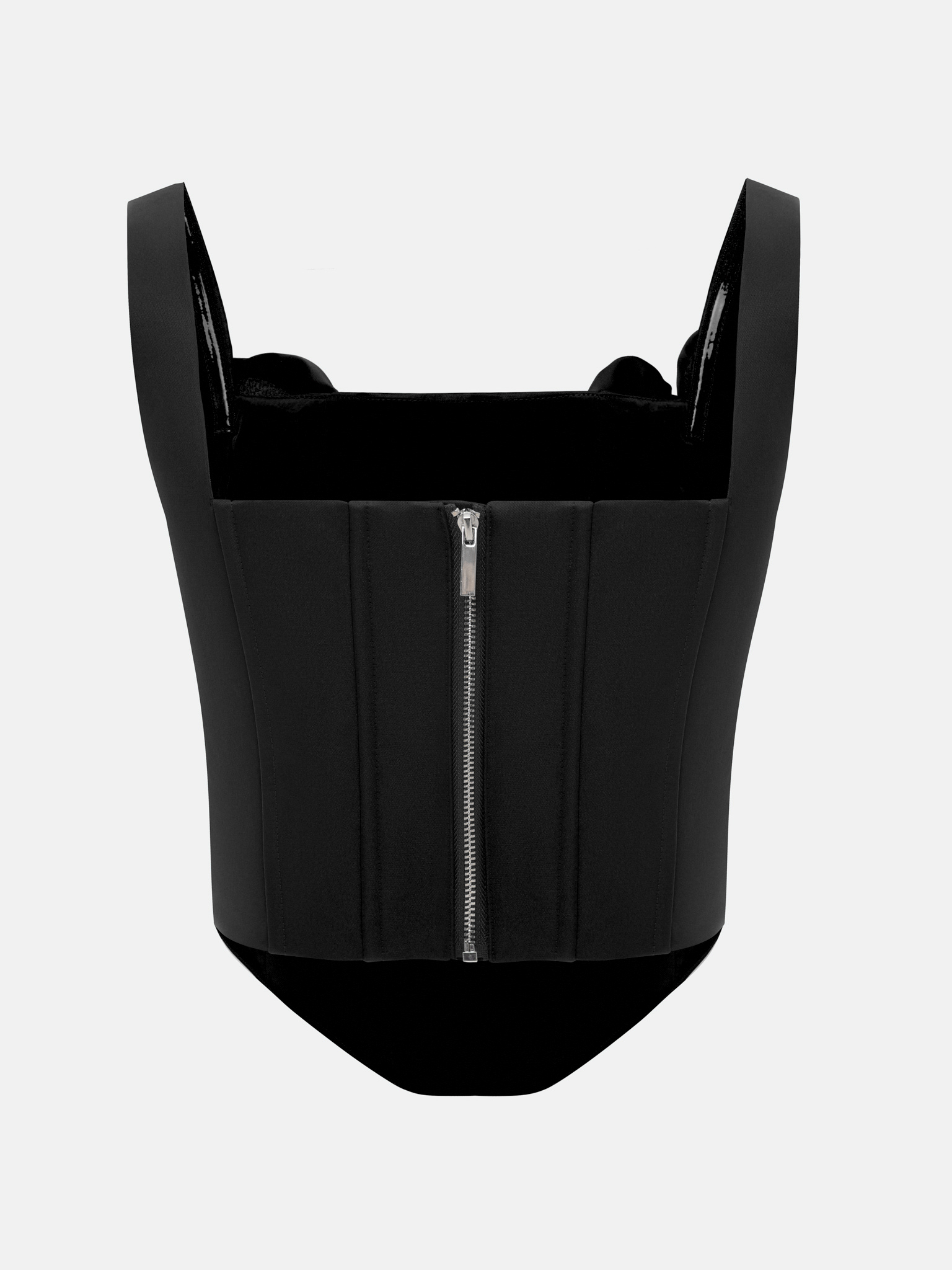 Smooth corset with decorative flowers