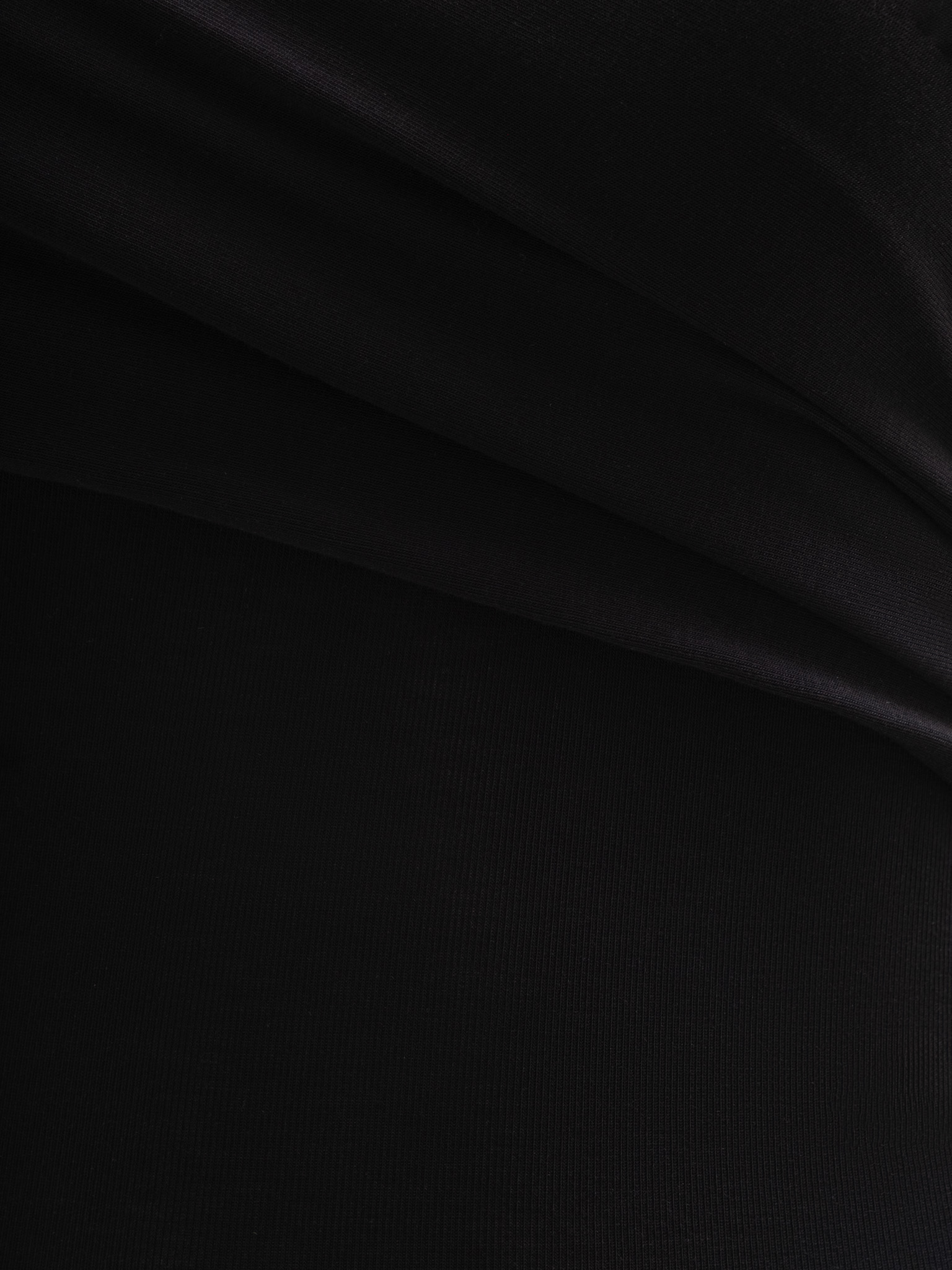 Bodysuit with high collar and draped front