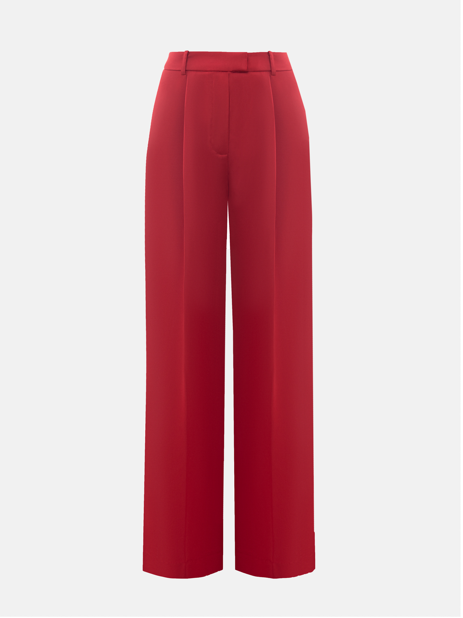 High-waisted smooth trousers