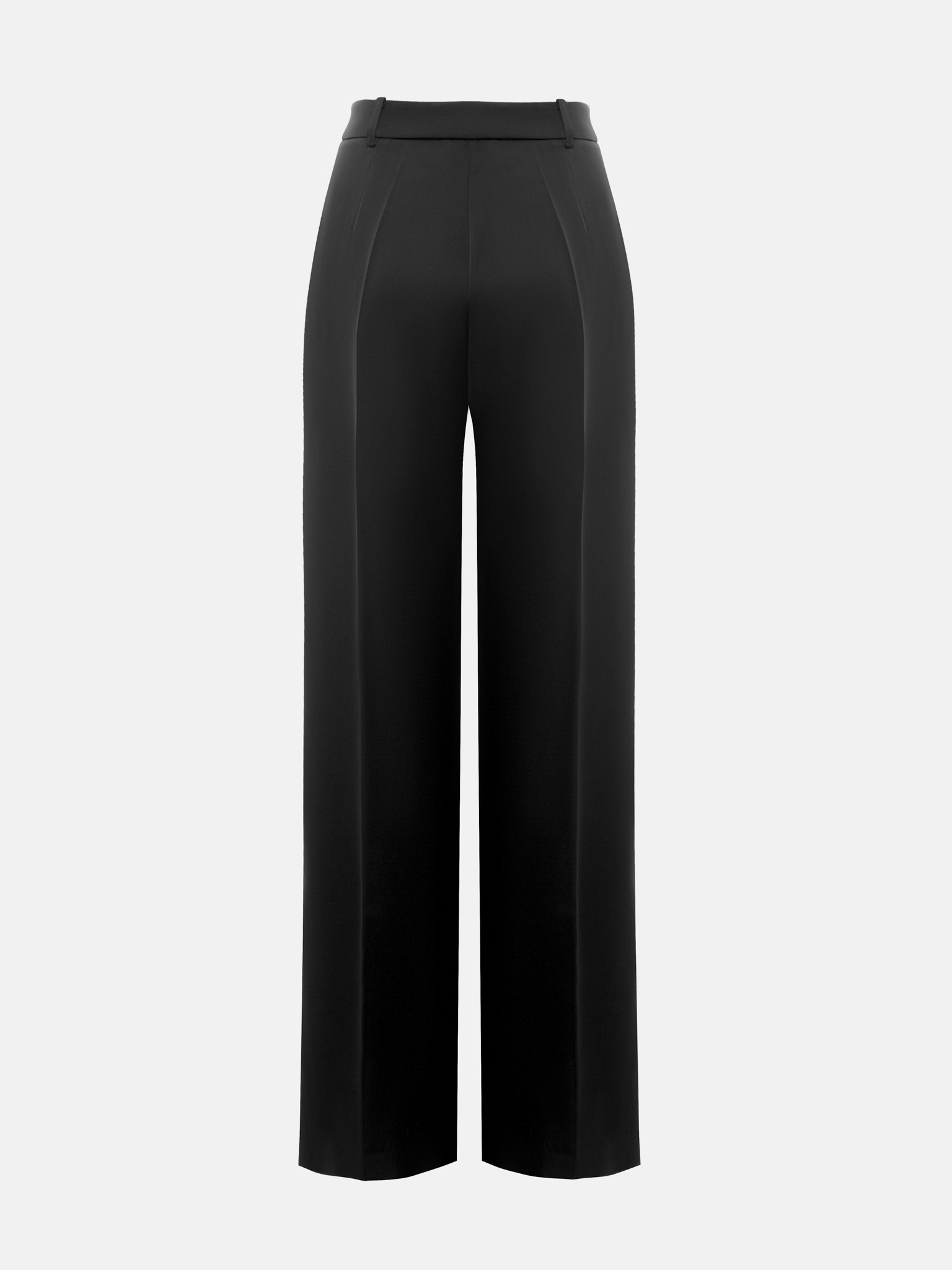 High-waisted smooth trousers