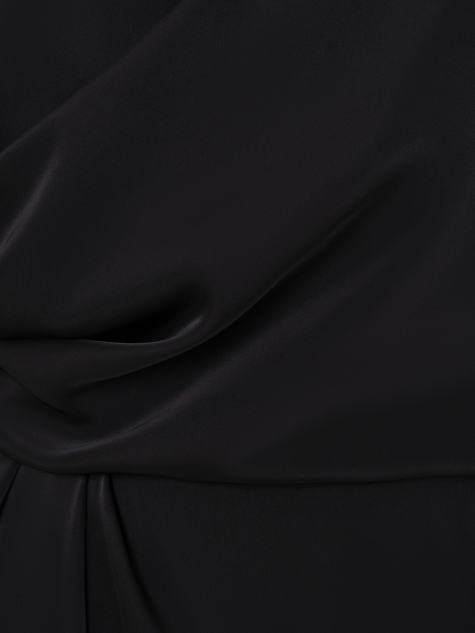 Satin mini dress with wrap imitation