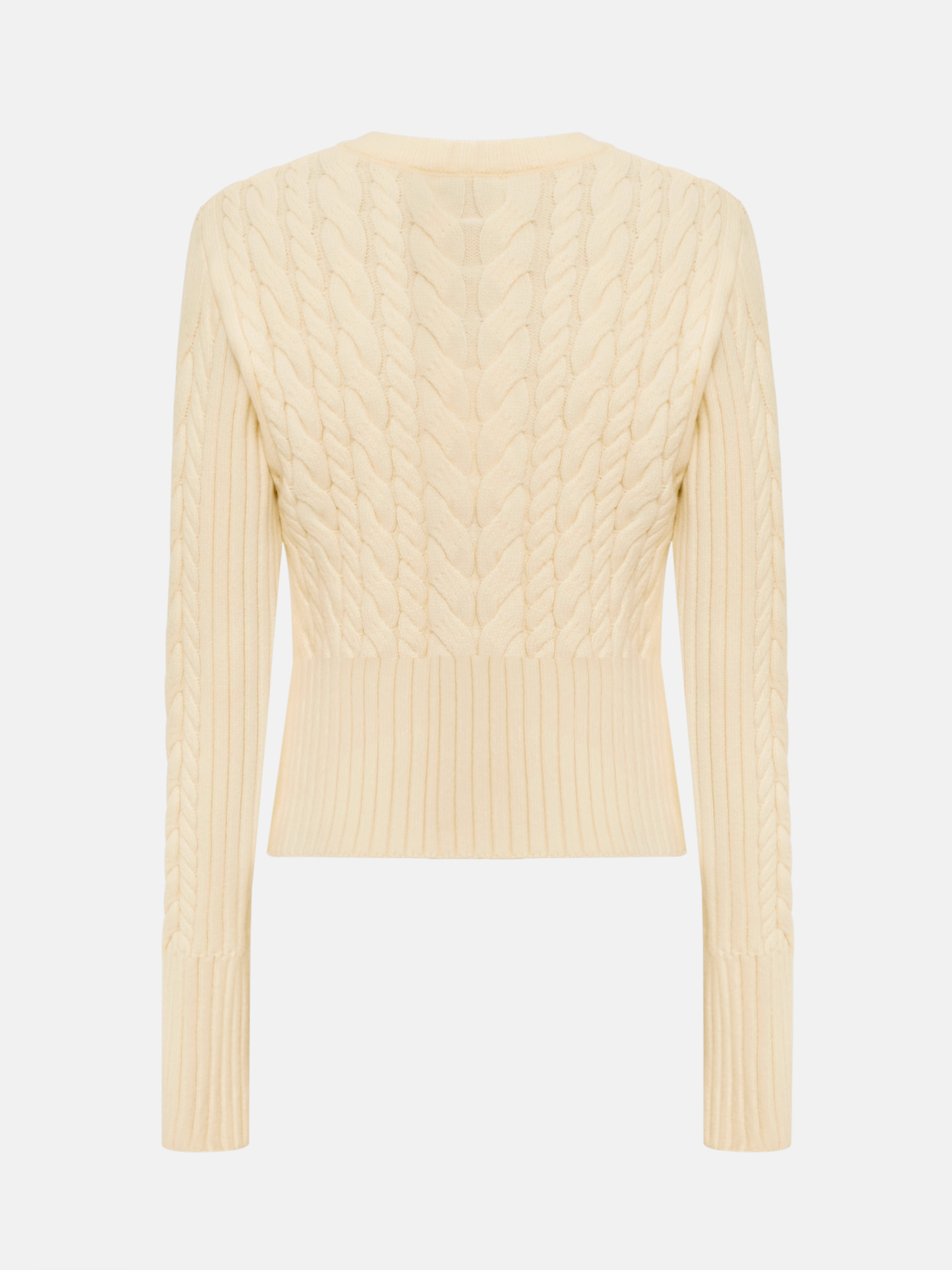 Straight cable-knit jumper
