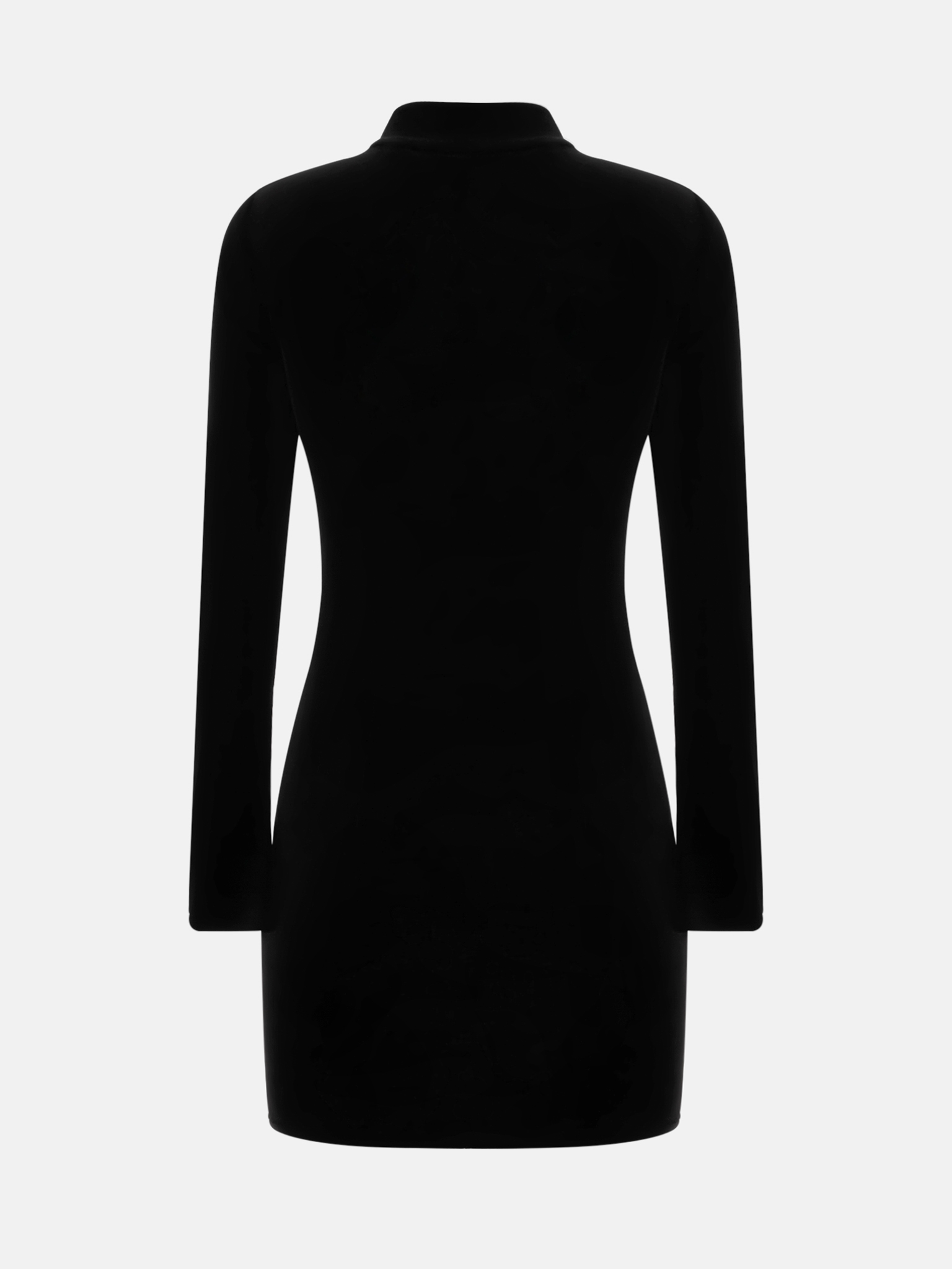 Velvet mini dress with pearl buttons