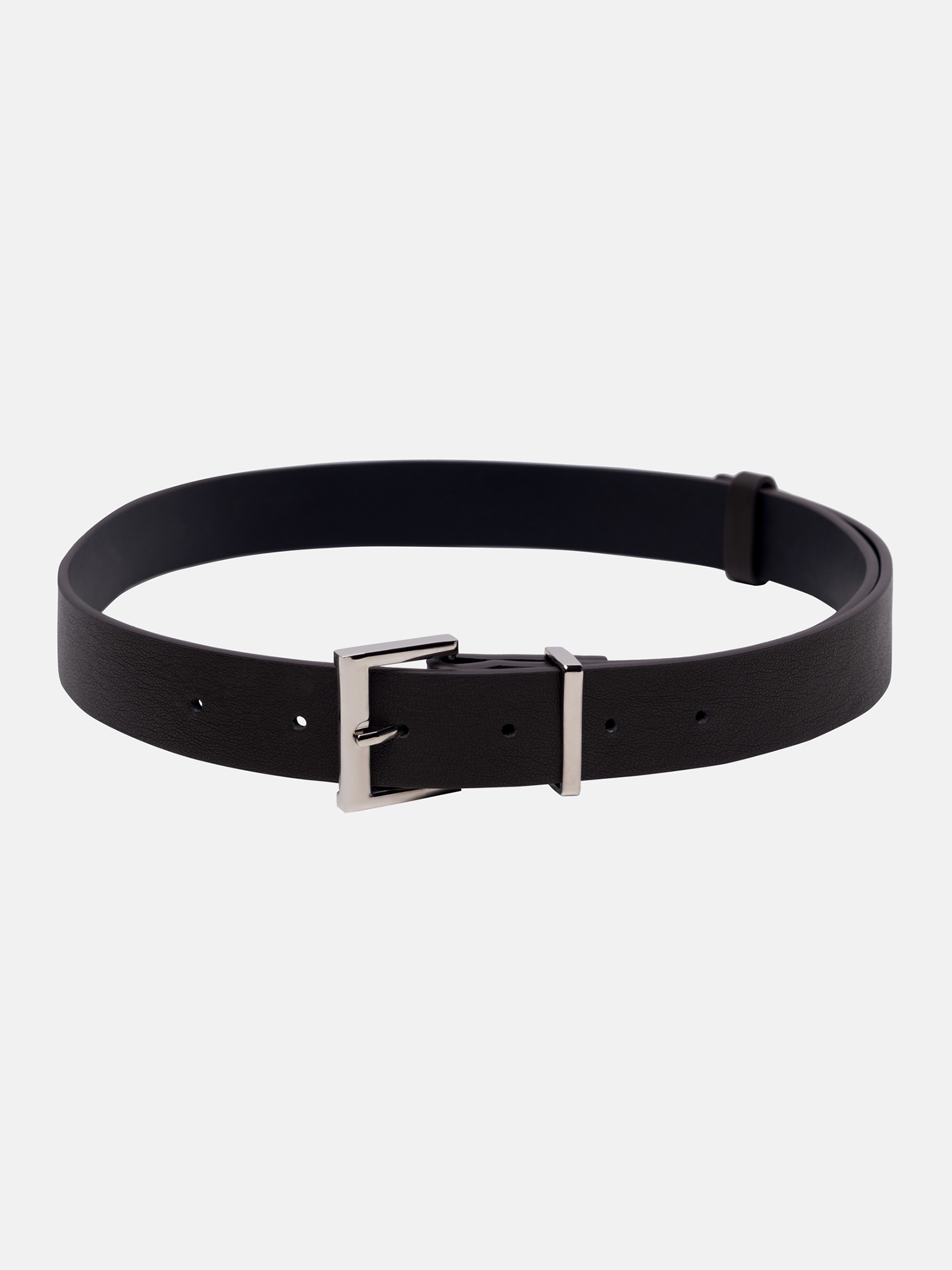 Eco-leather belt with metal loop