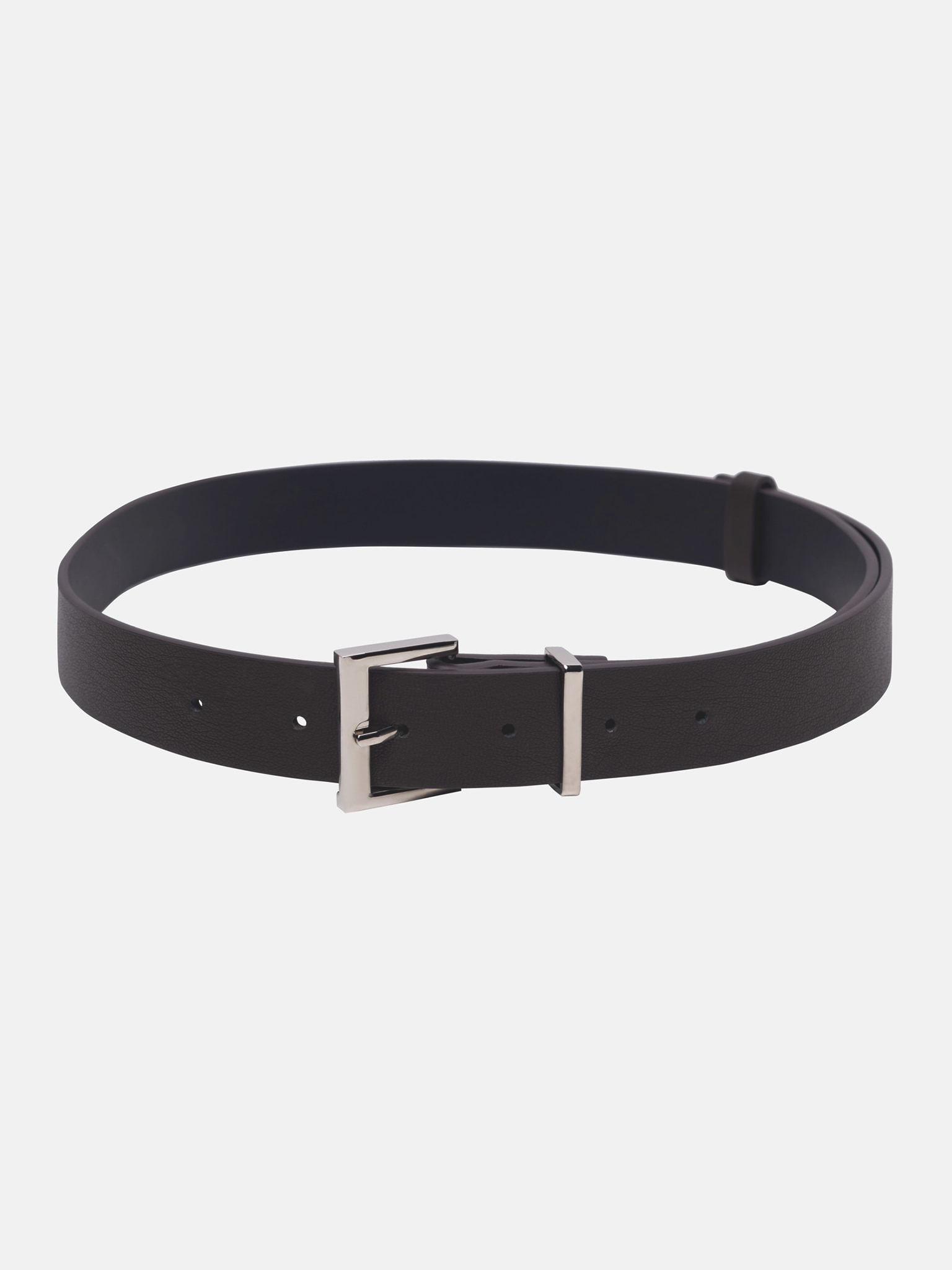 Eco-leather belt with metal loop