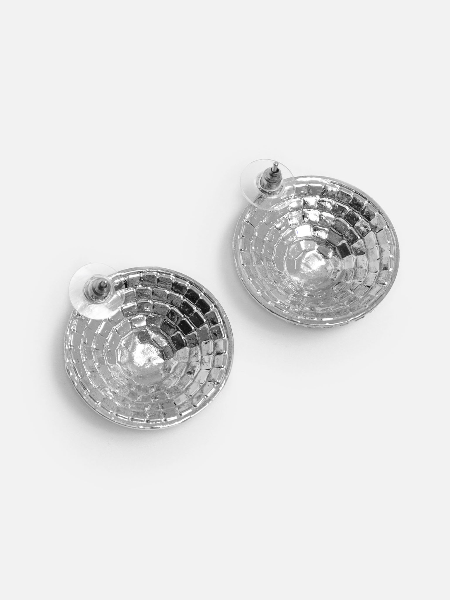Round rhinestone stud earrings