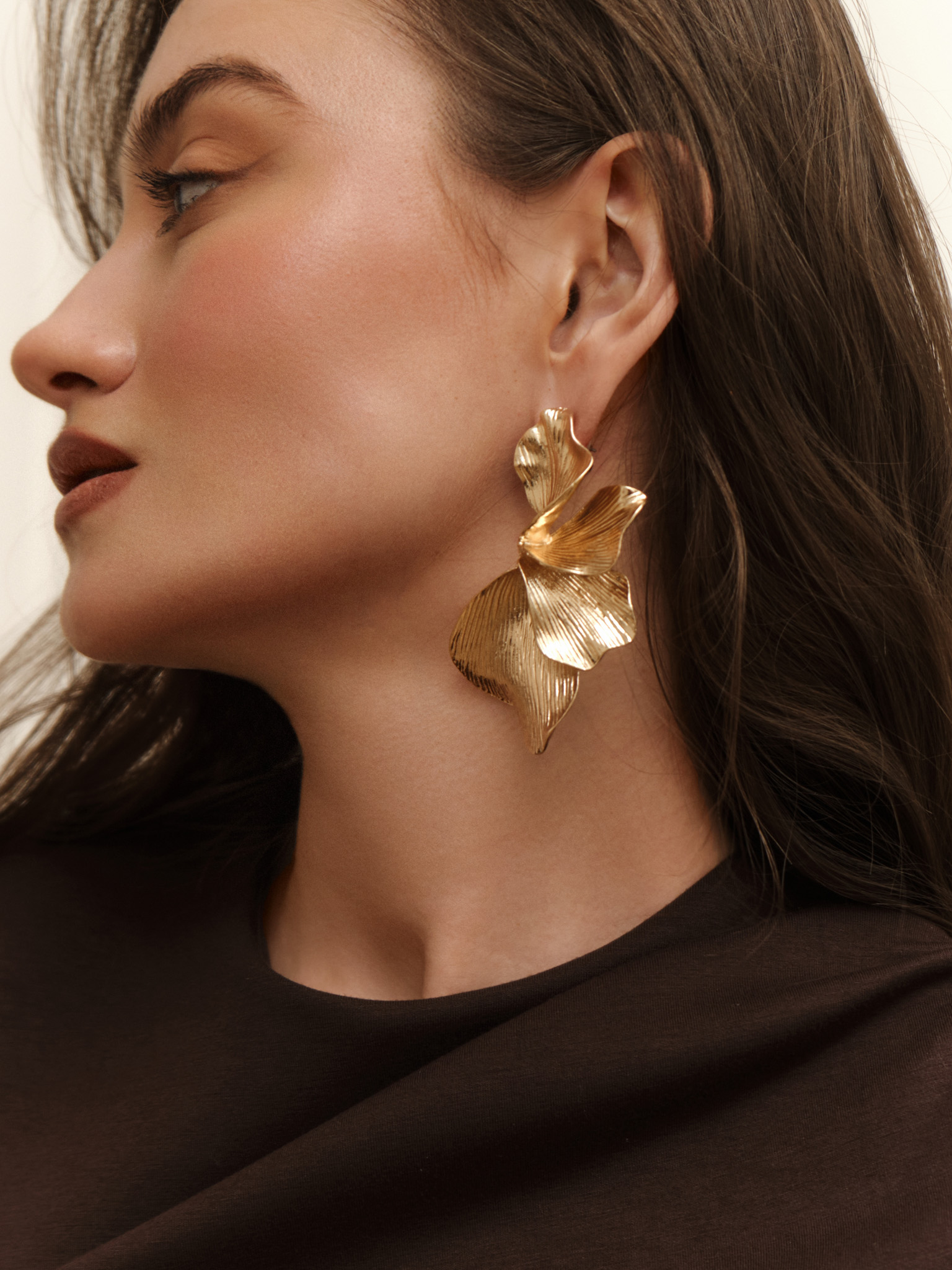 Abstract shaped massive earrings