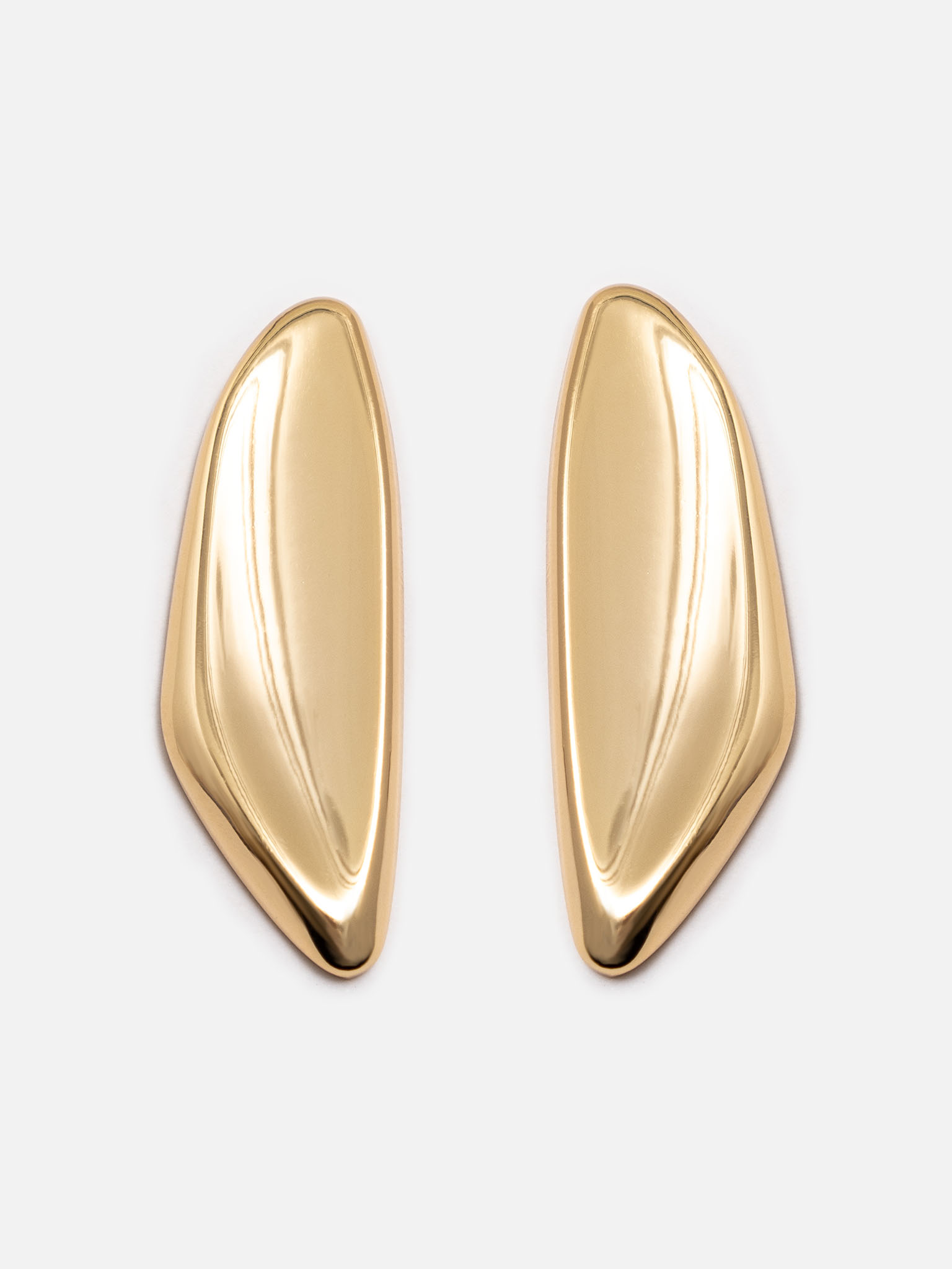 Elongated puffy earrings