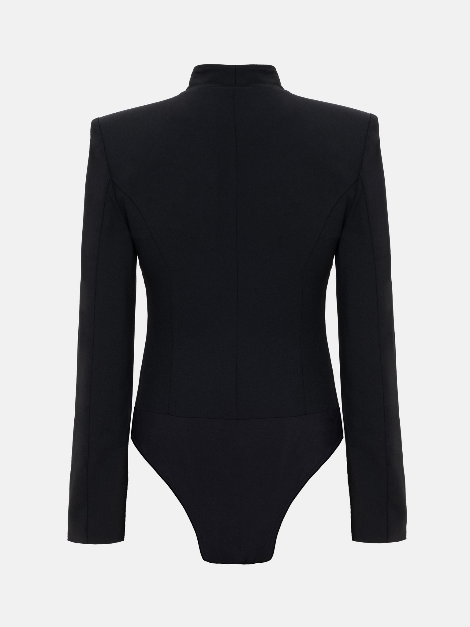 Smooth fabric wrap bodysuit 