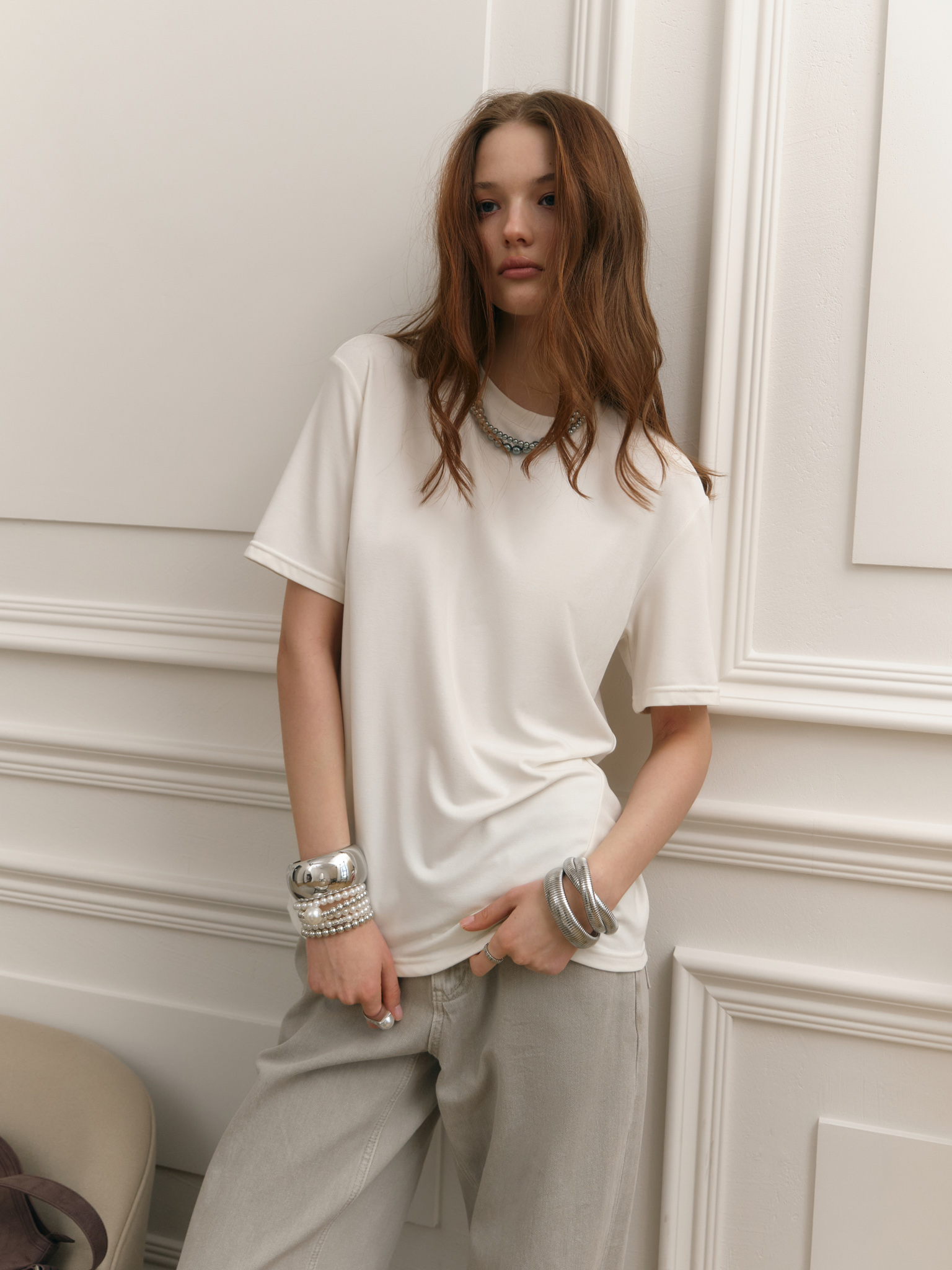 Loose-fitting jersey T-shirt