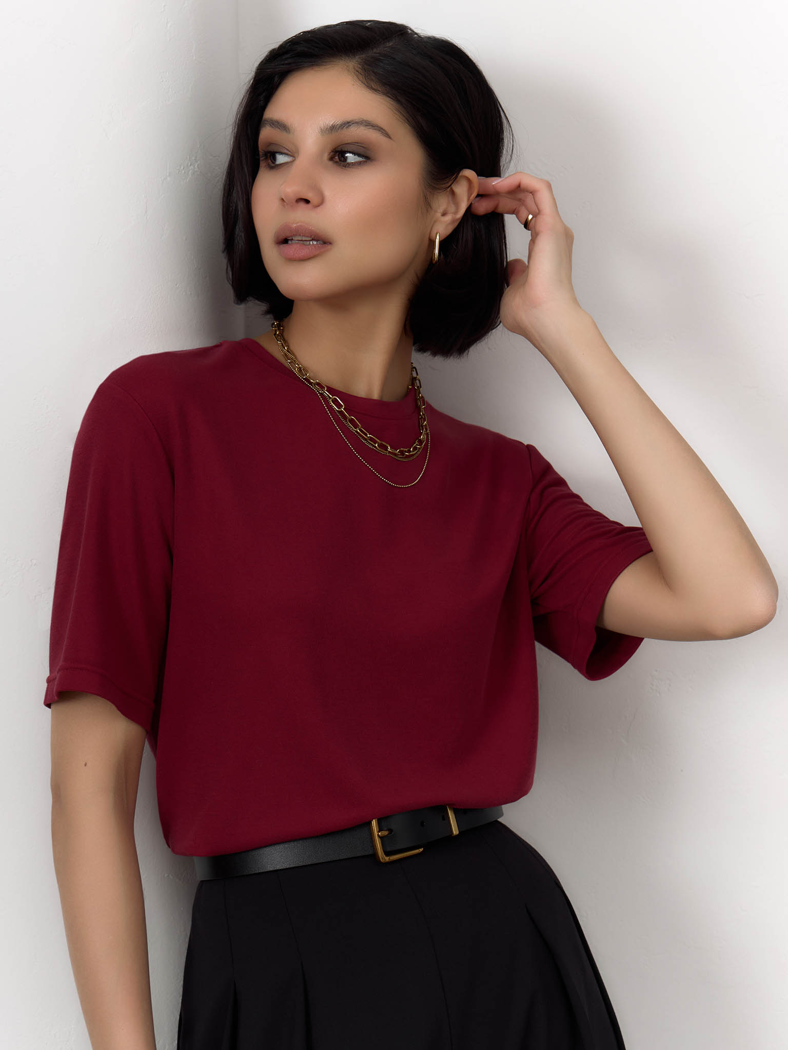 Loose-fitting jersey T-shirt