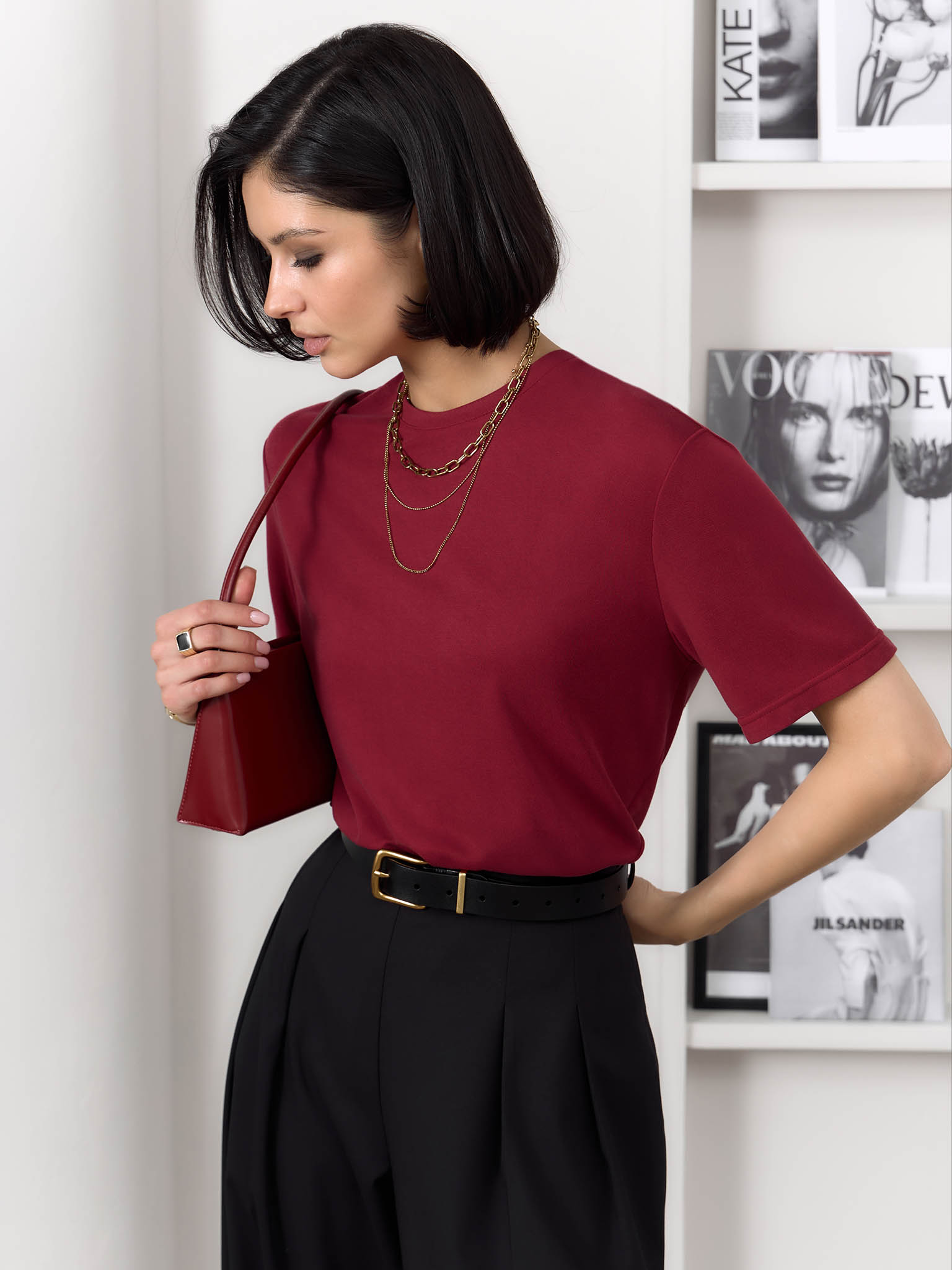 Loose-fitting jersey T-shirt