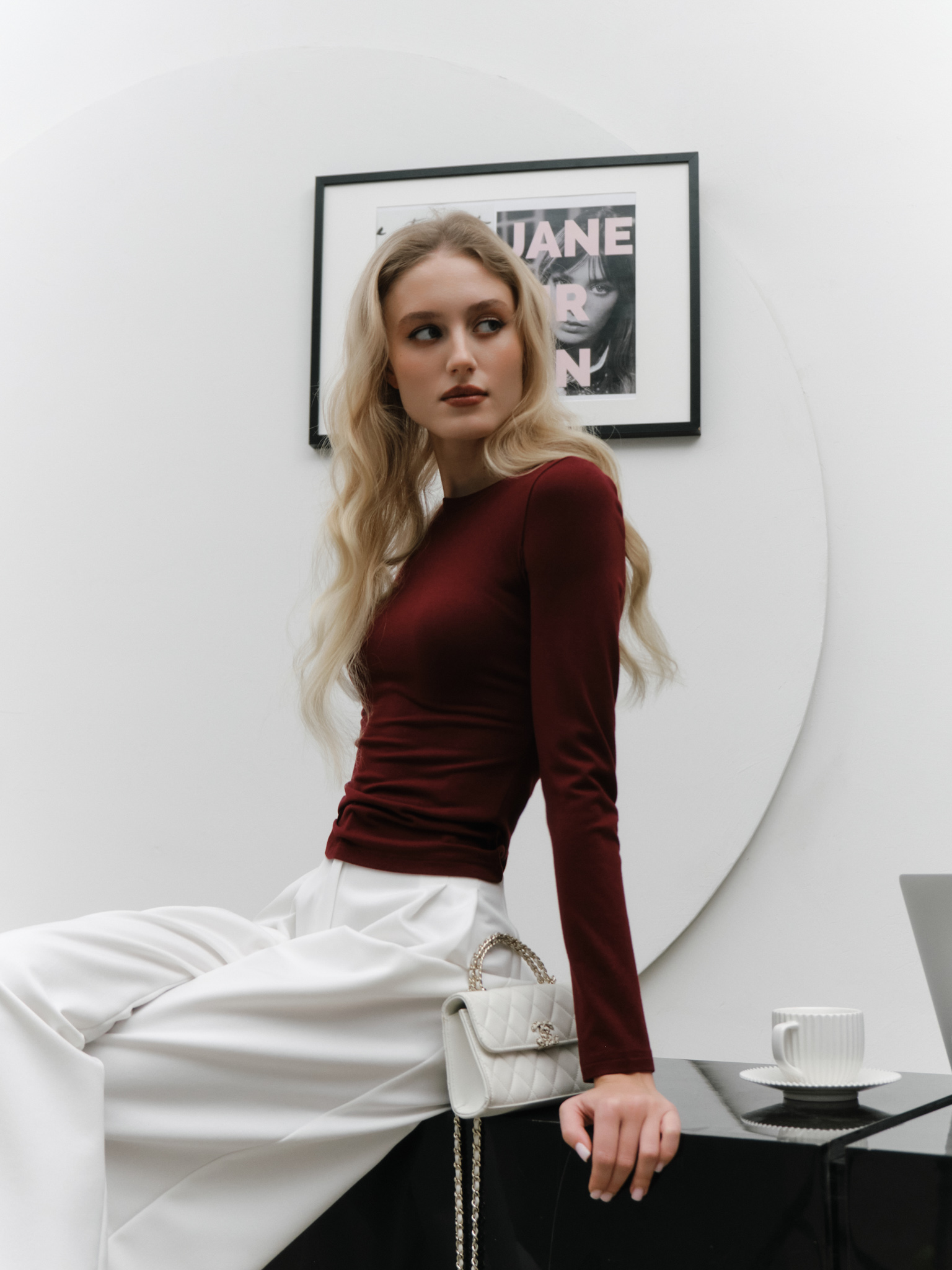 Monochrome stretch Jersey longsleeve 