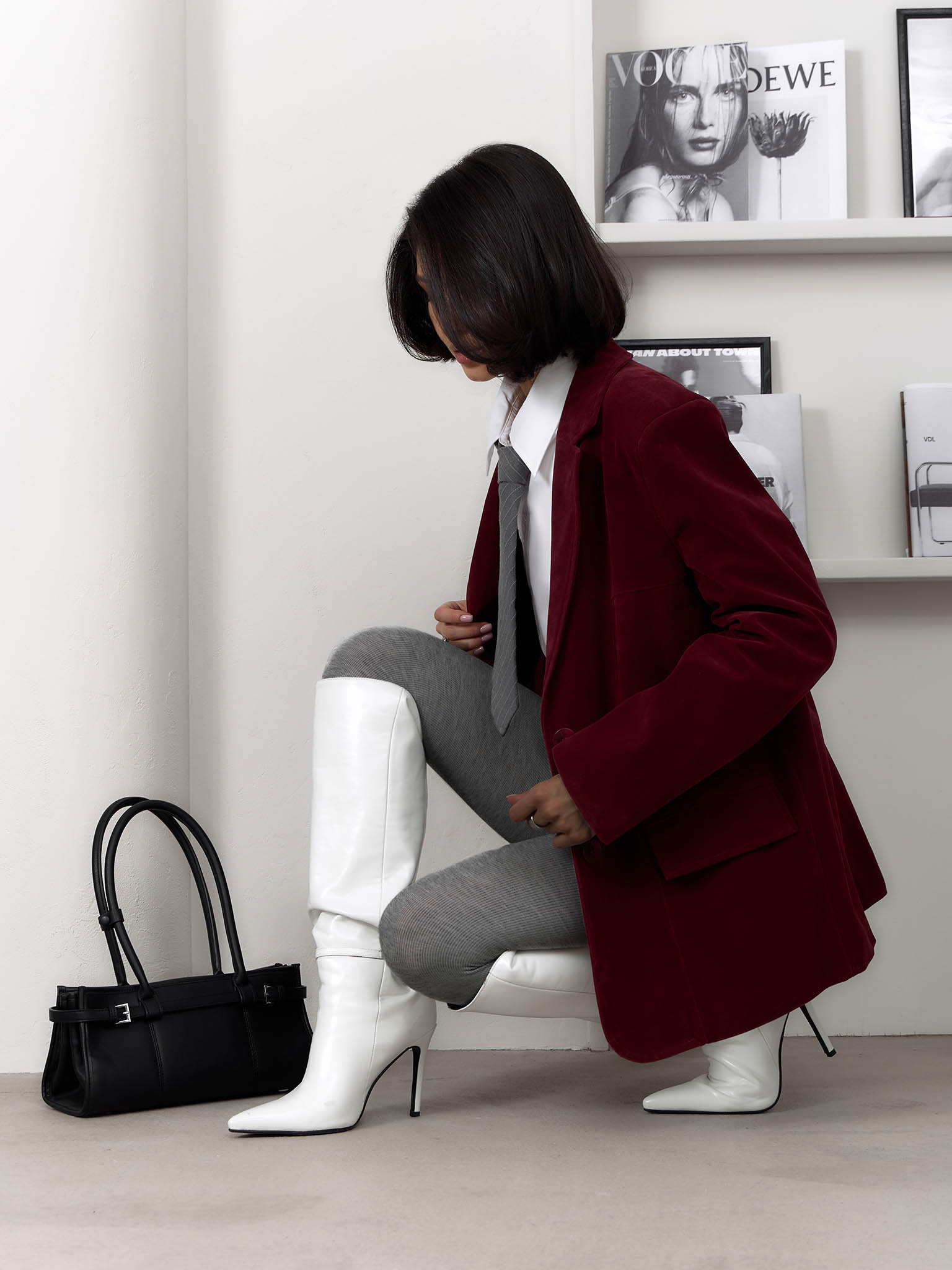 Eco-suede oversize jacket