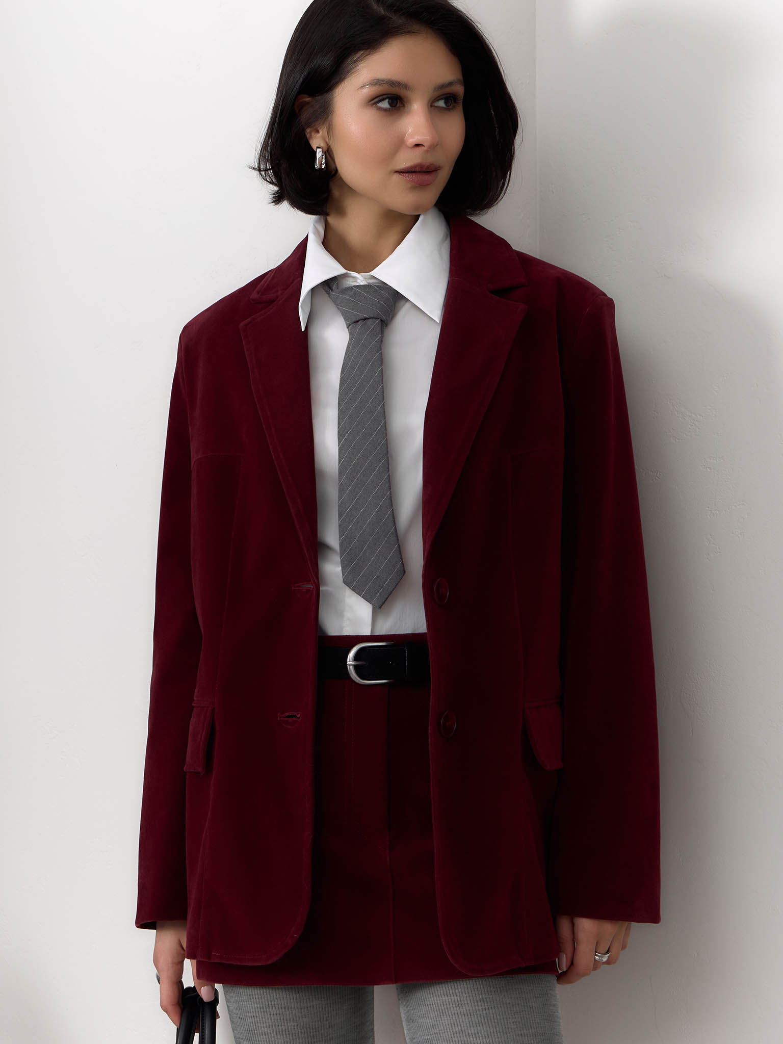 Eco-suede oversize jacket