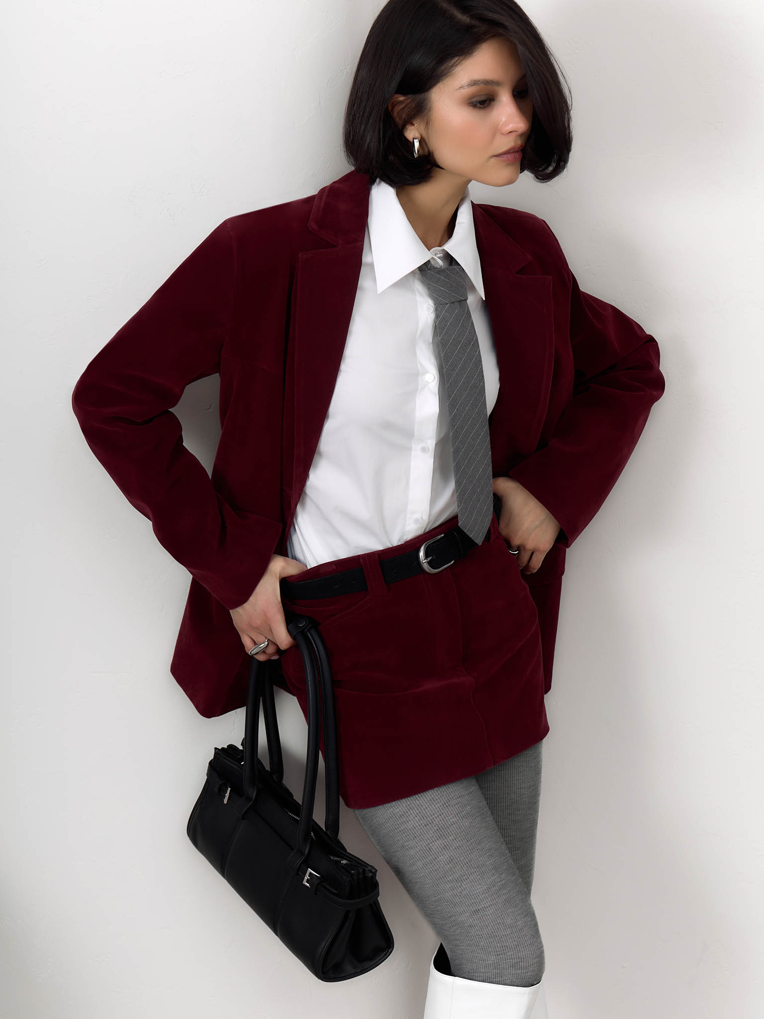 Eco-suede oversize jacket