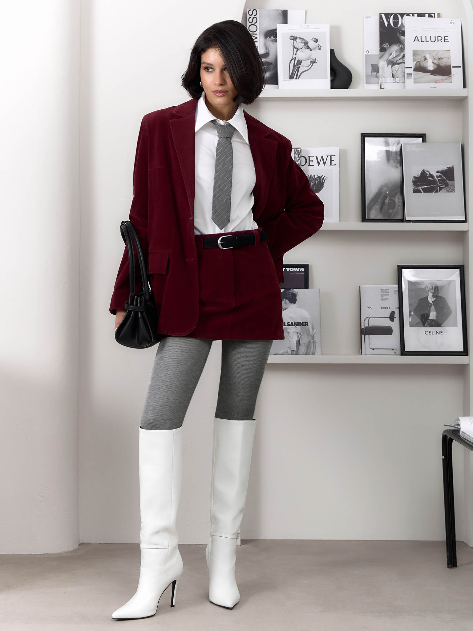 Eco-suede oversize jacket