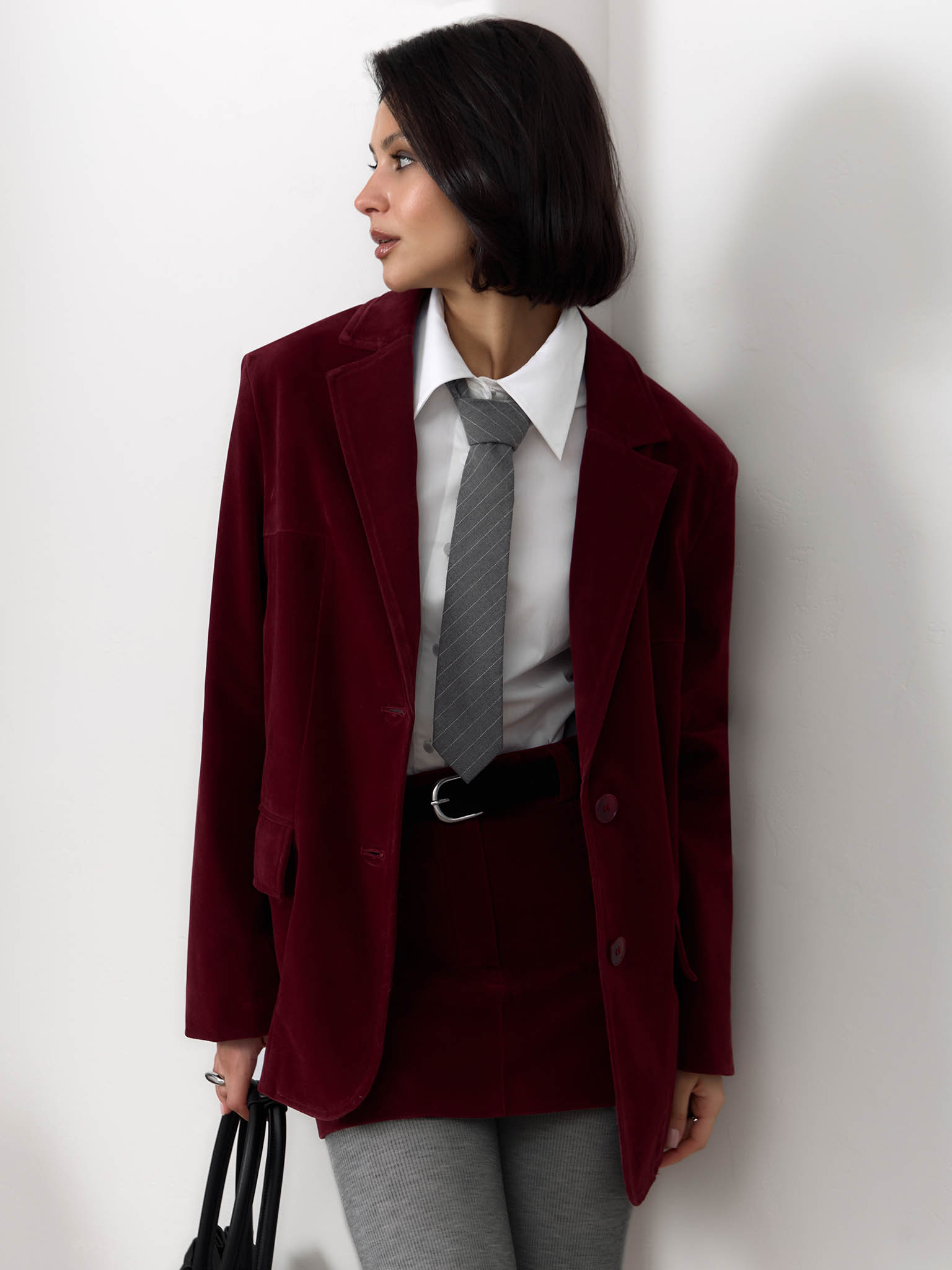 Eco-suede oversize jacket