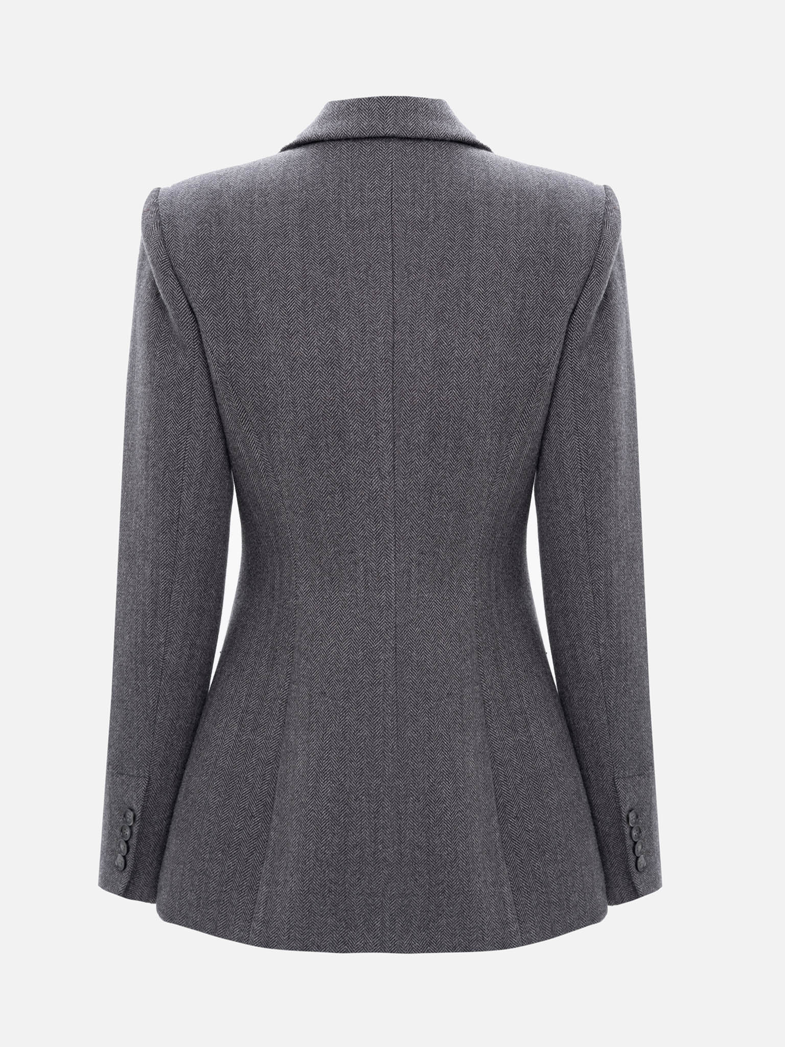 Fitted jacket coat with a single button