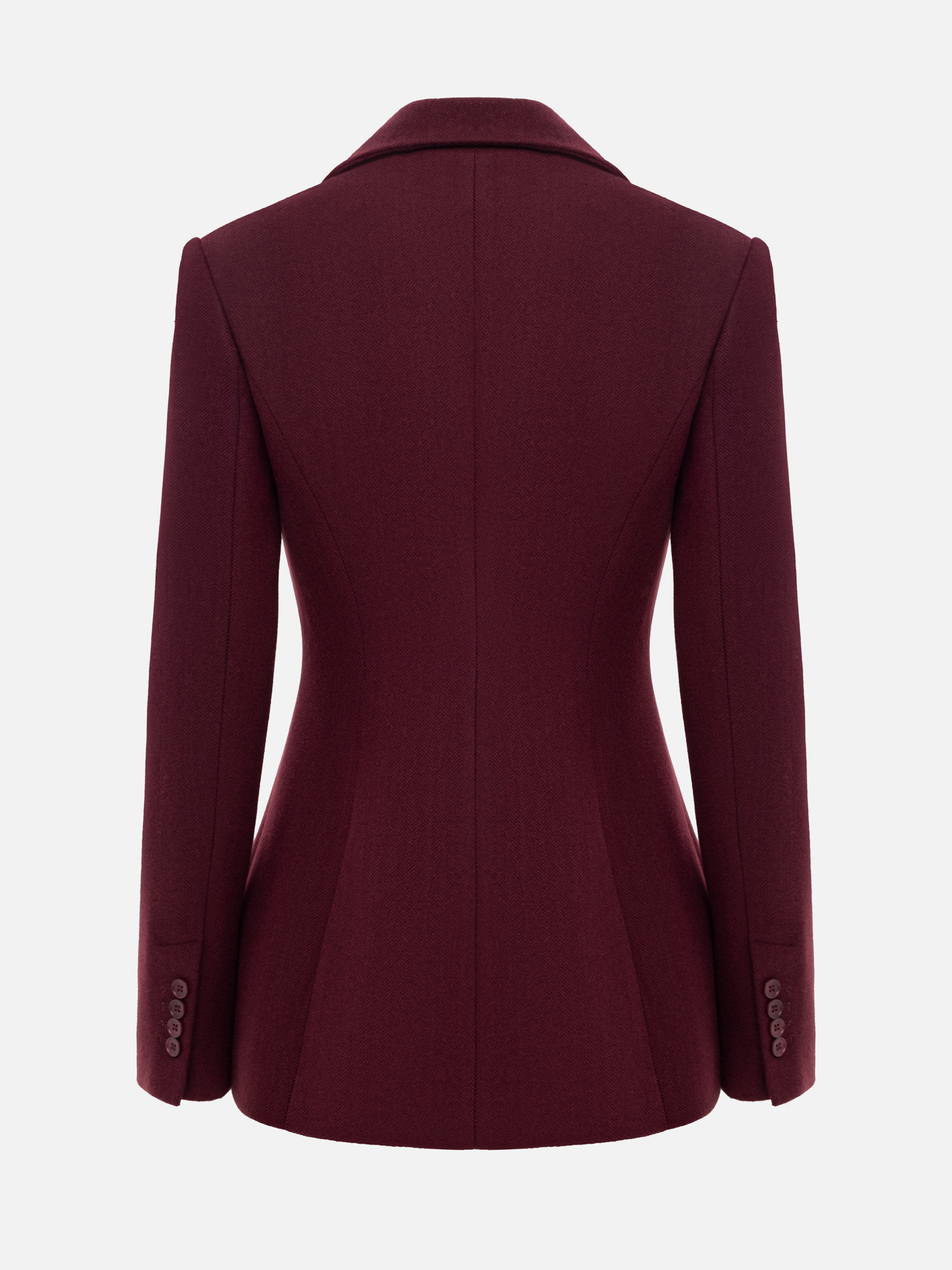 Fitted jacket coat with a single button
