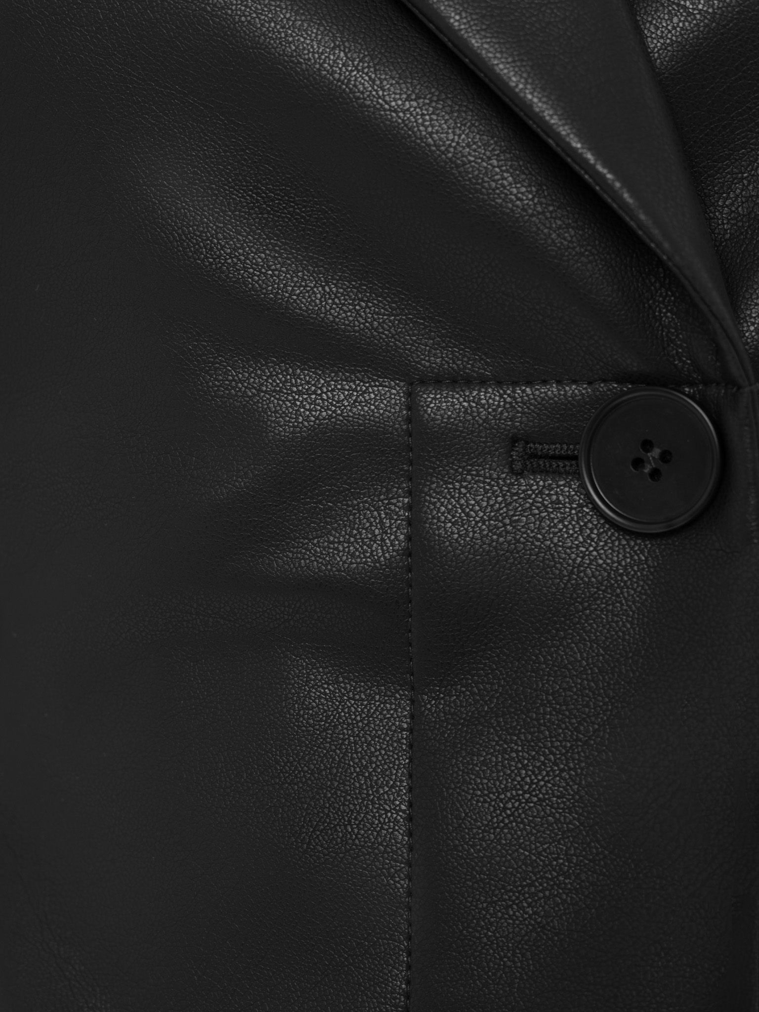 Fitted matte eco-leather jacket