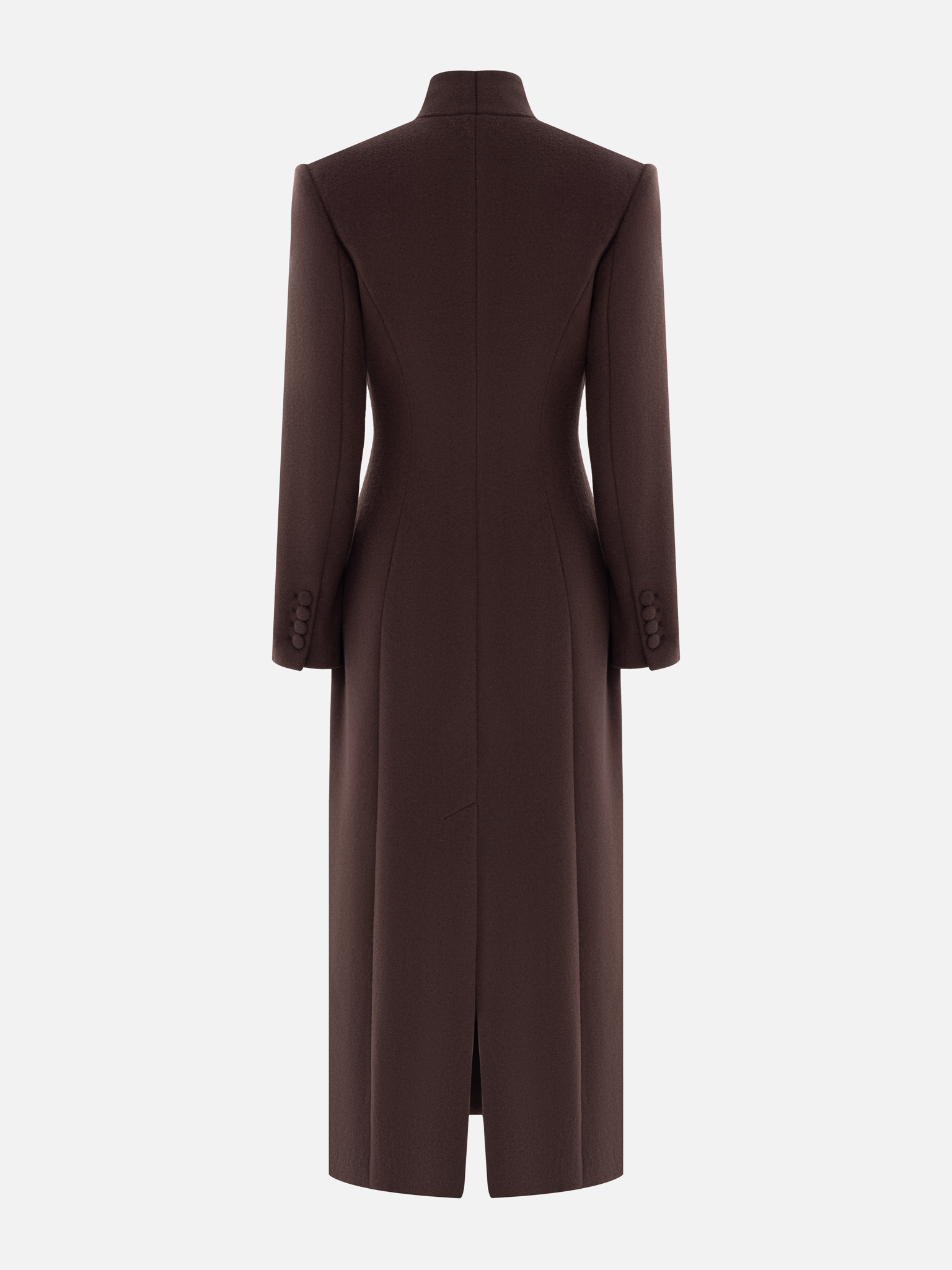 Fitted wrap midi coat 