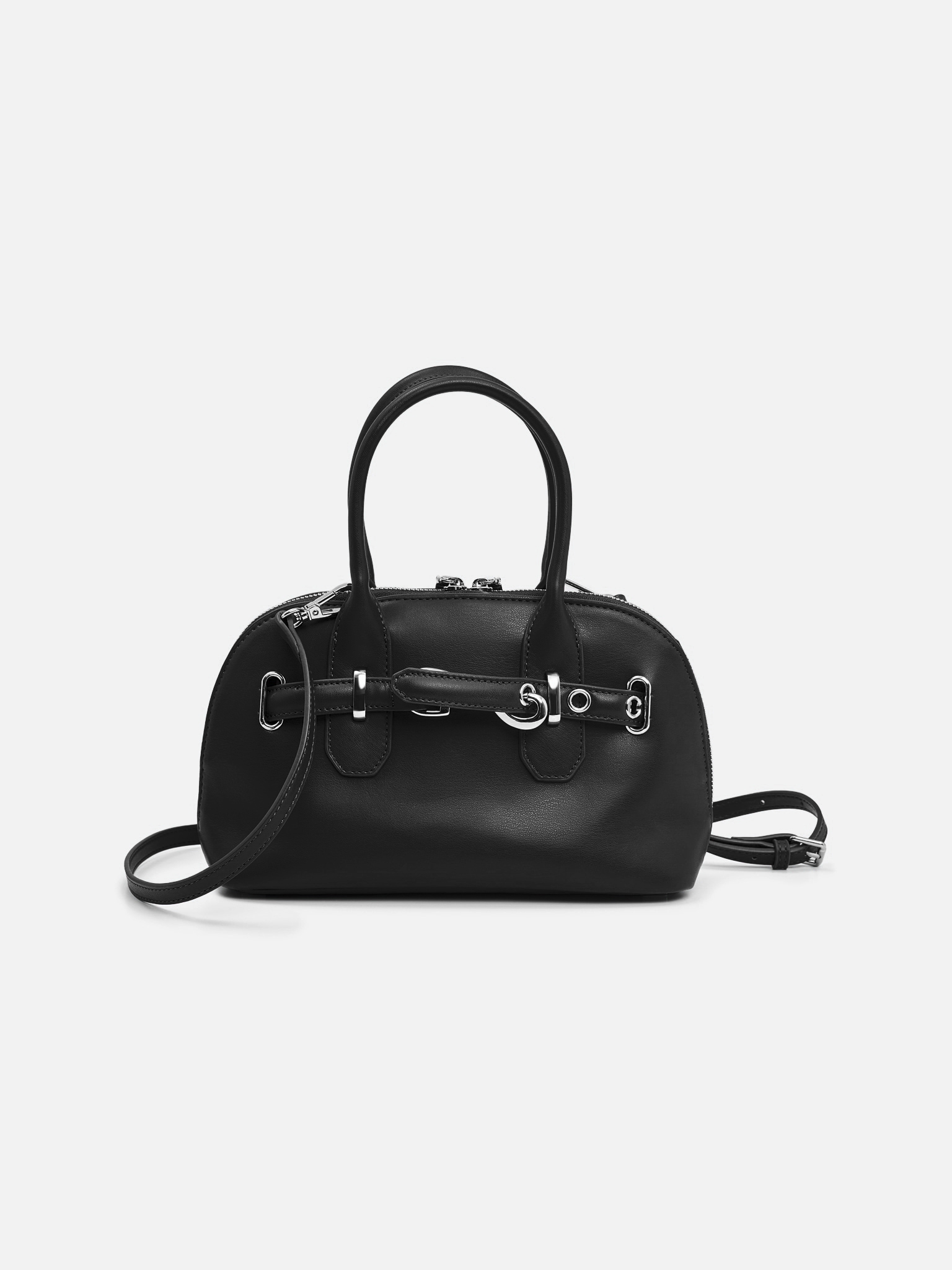 Eco-suede rigid-shaped bag