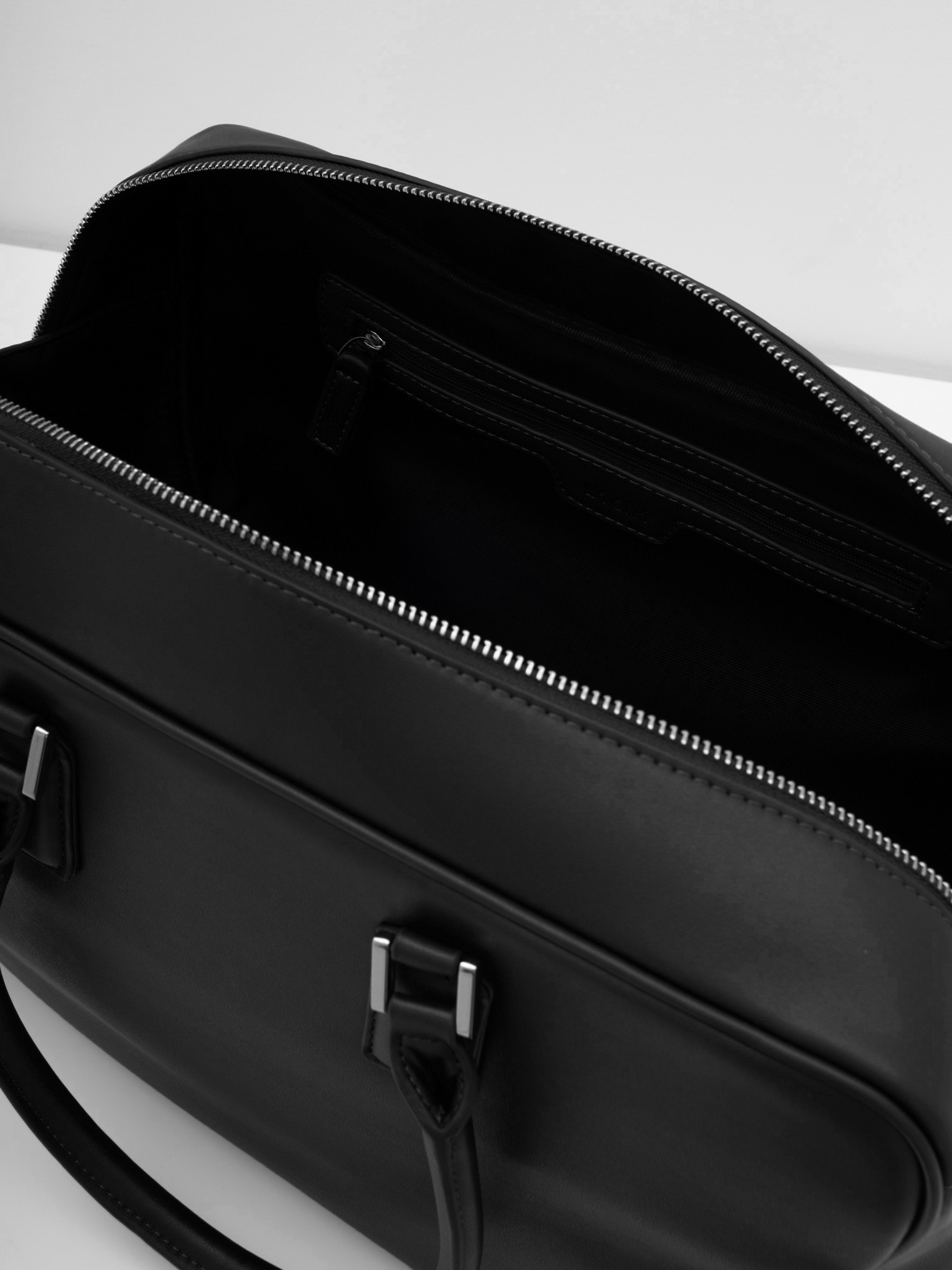 Eco-suede rigid-shaped bag