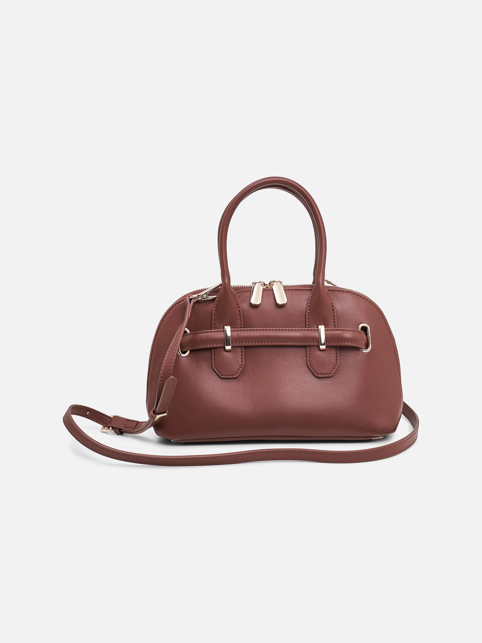 Eco-leather rigid-shaped bag