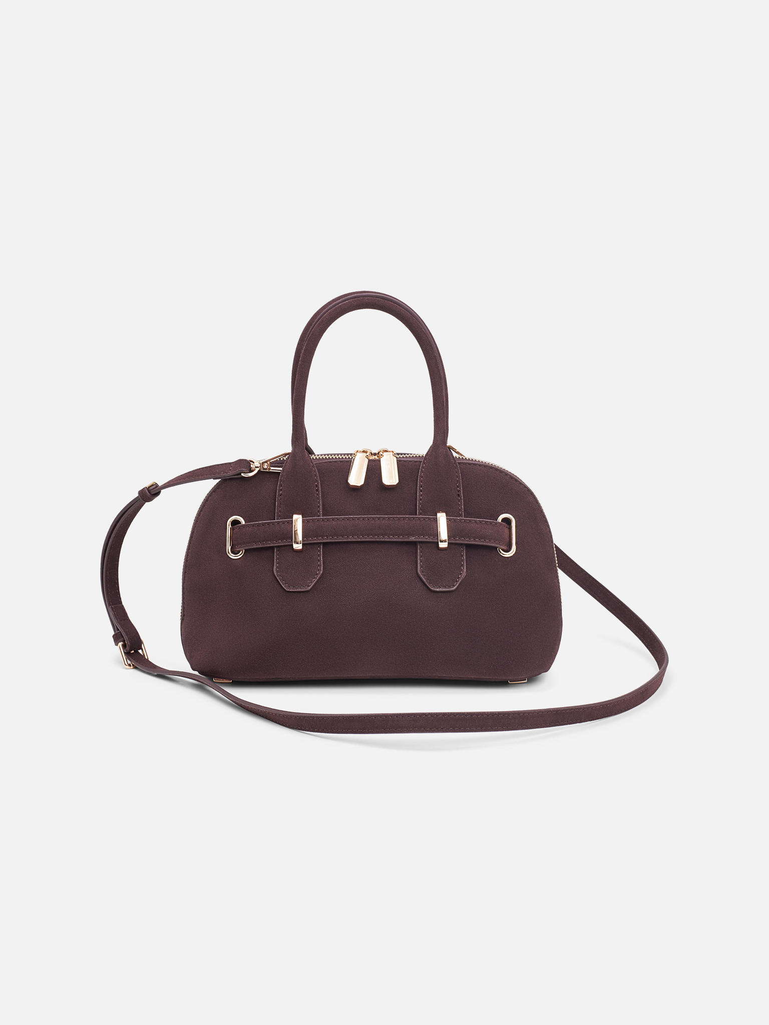 Eco-suede rigid-shaped bag