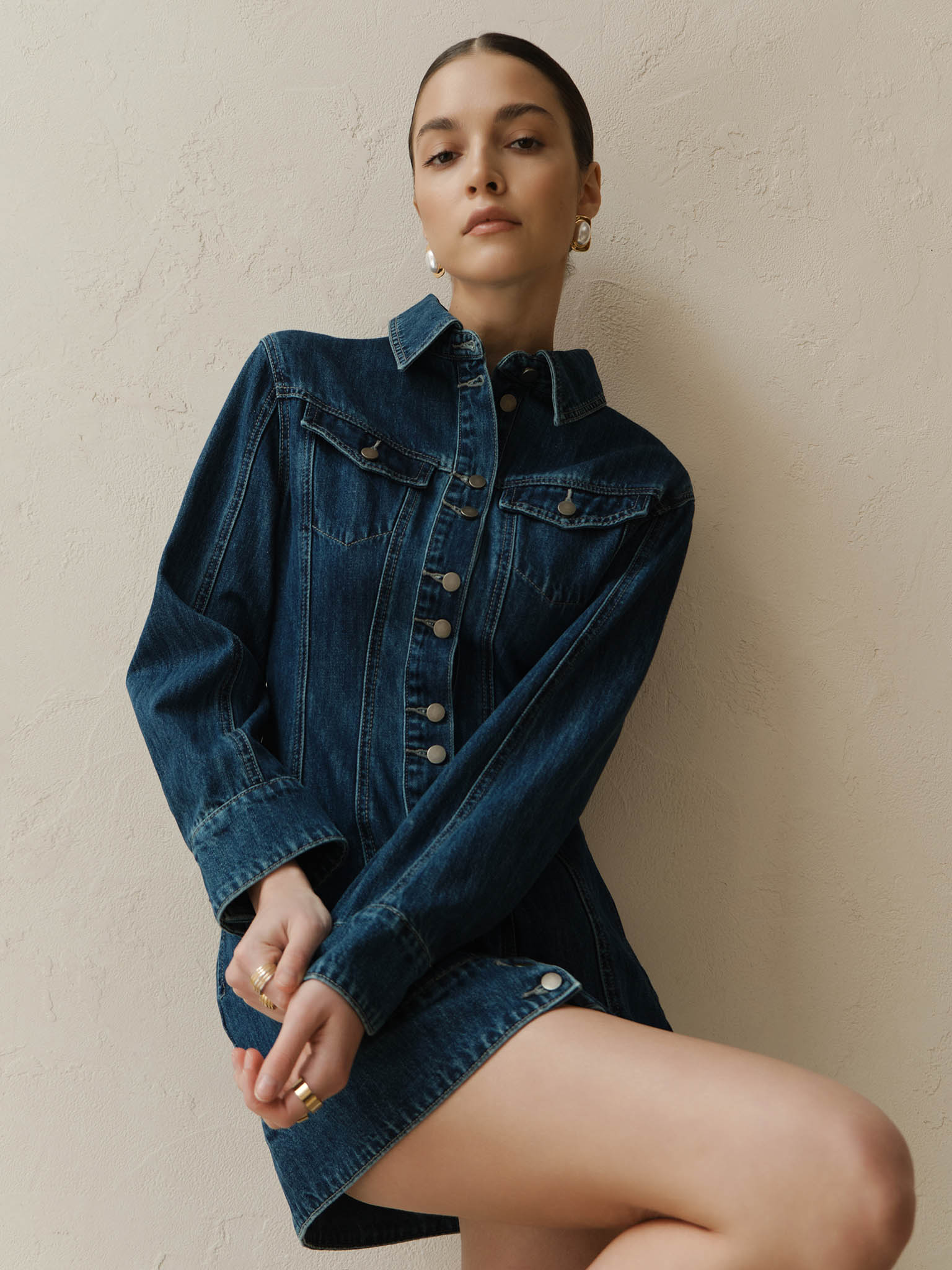 Mini-robe en denim