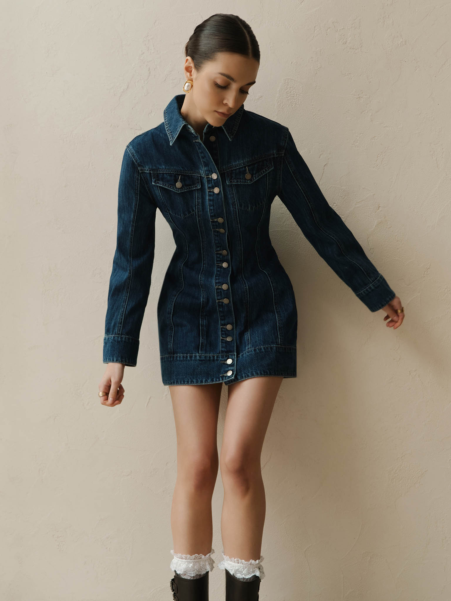 Mini-robe en denim