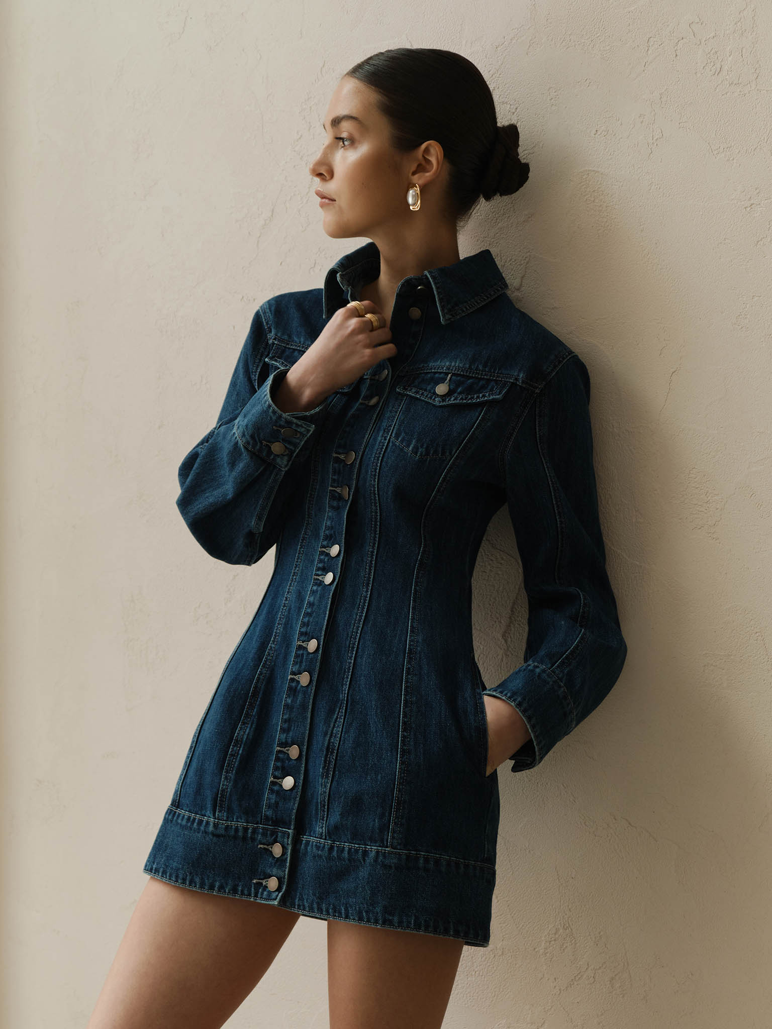 Mini-robe en denim